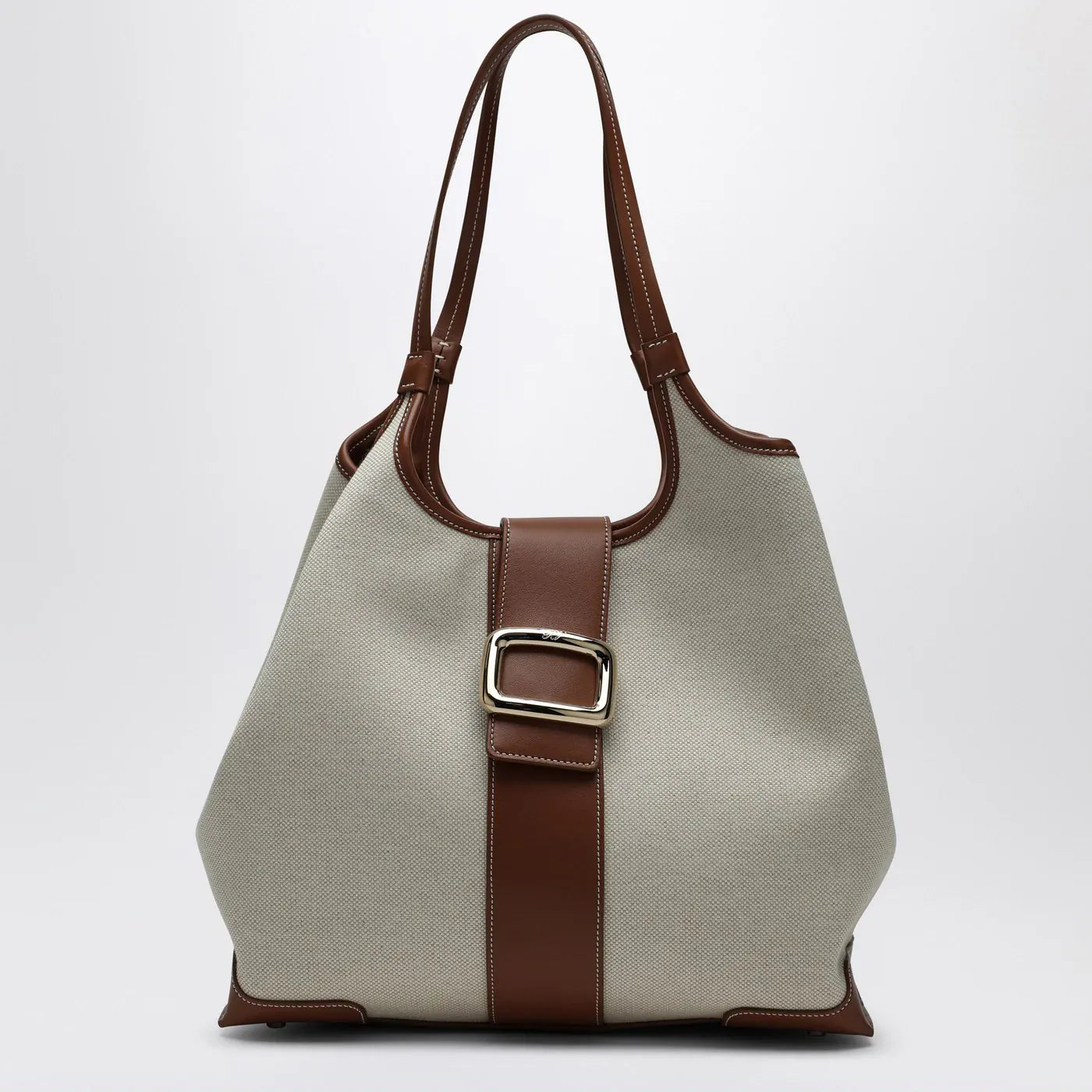 ROGER VIVIER - Viv' Choc Medium Shopping Bag natural coloured