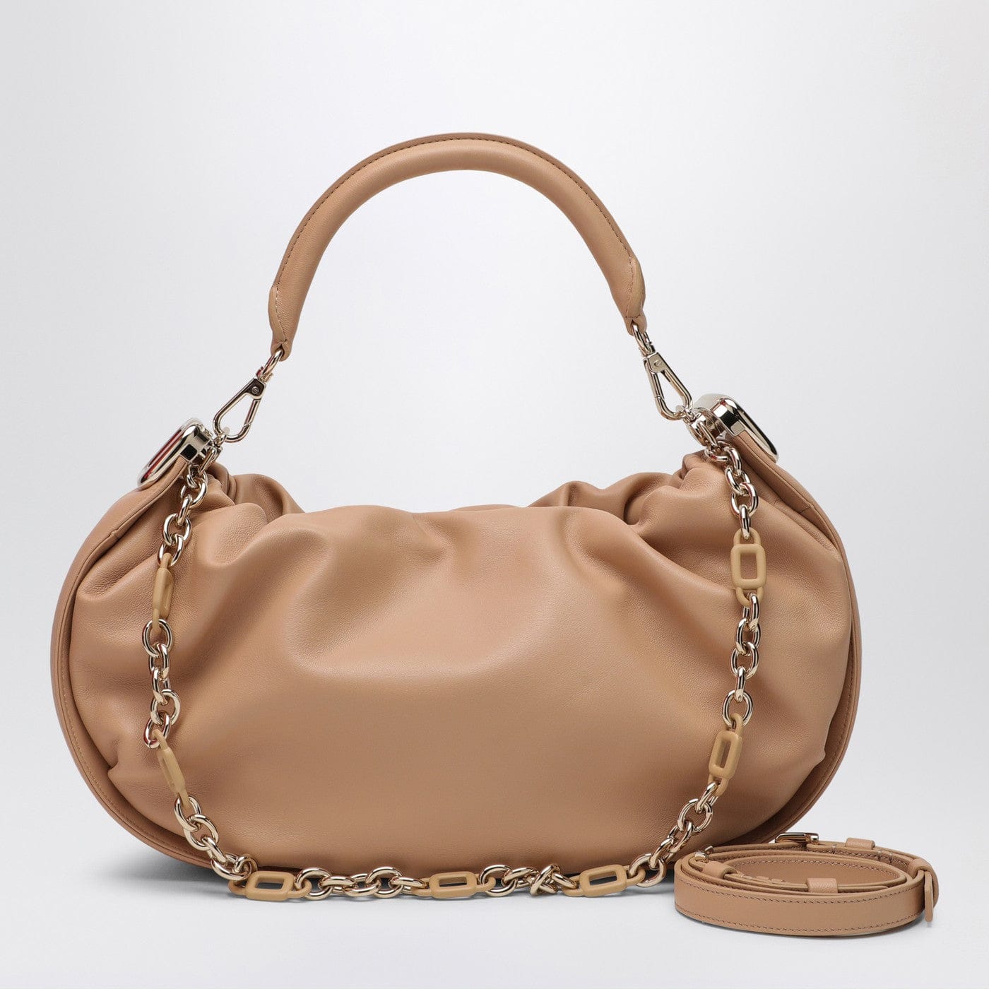 ROGER VIVIER - Viv' Choc Royal desert leather hobo bag