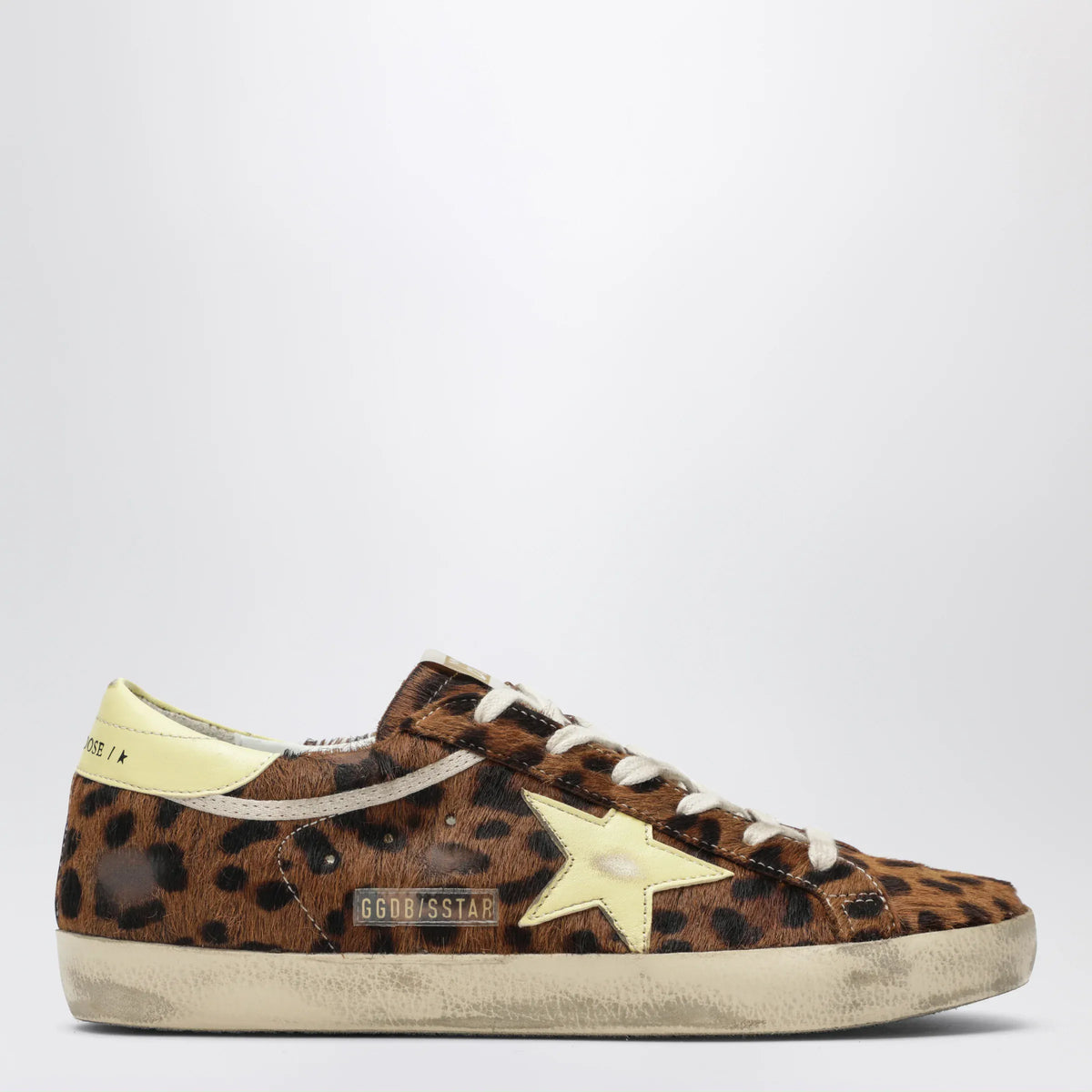 Golden Goose - Super-star Sneakers in leopard-print pony hair