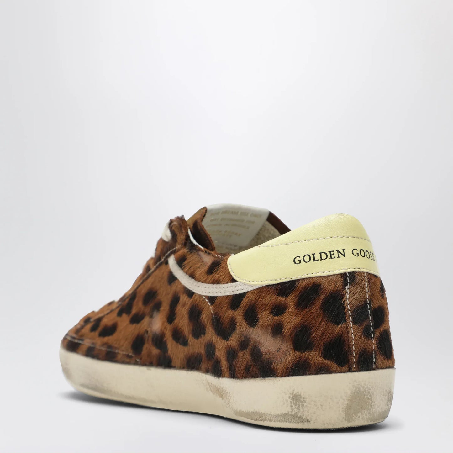 Golden Goose - Super-star Sneakers in leopard-print pony hair