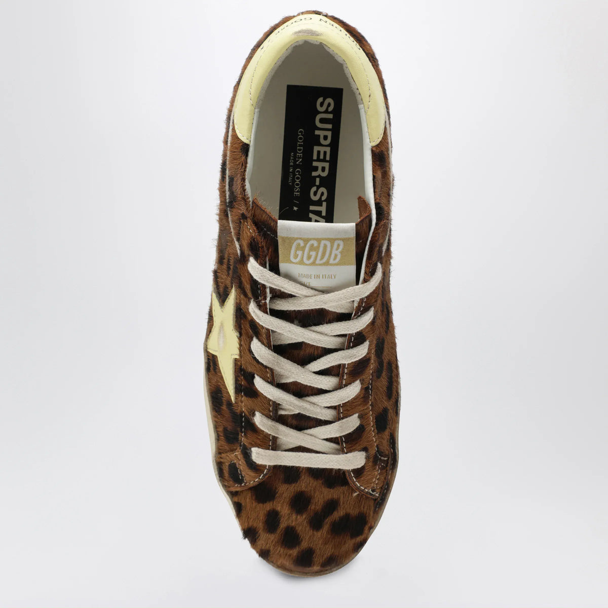 Golden Goose - Super-star Sneakers in leopard-print pony hair
