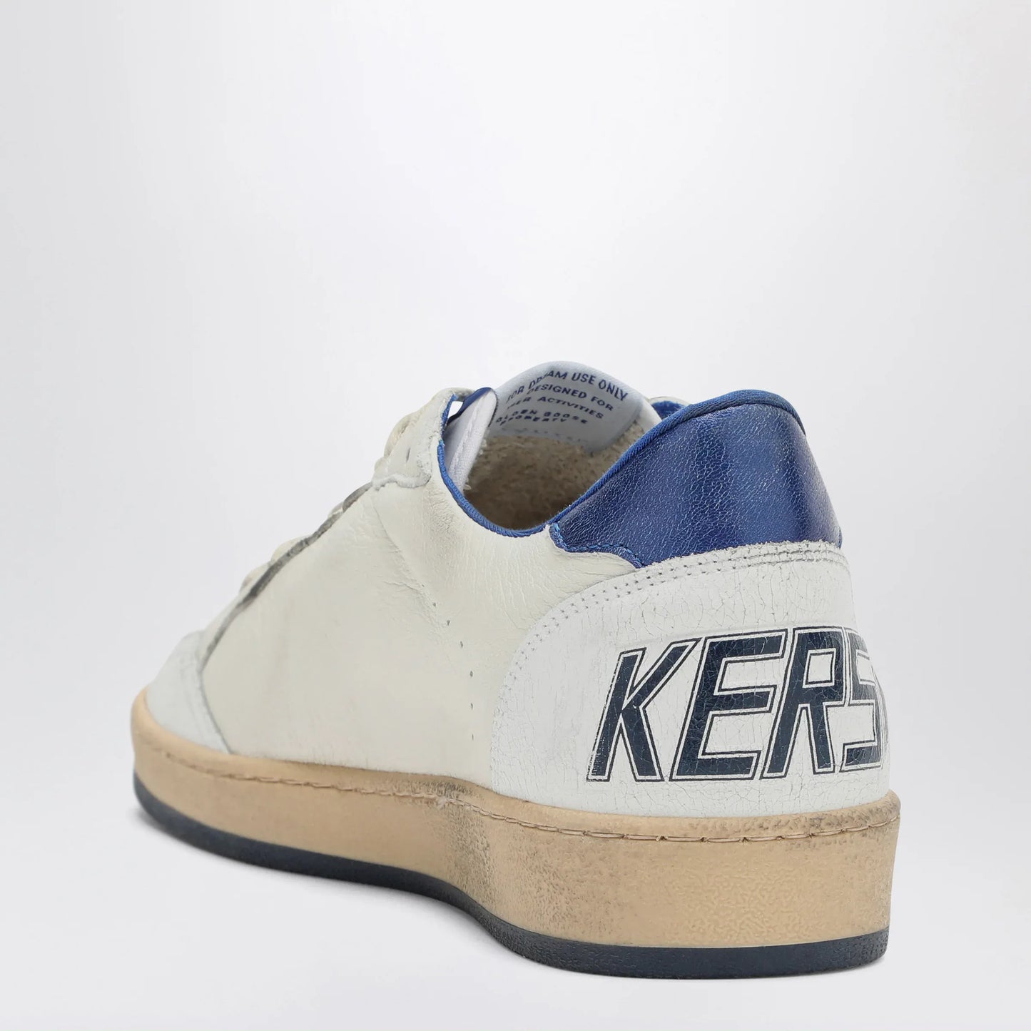 Golden Goose - White/metallic blue Ballstar sneakers