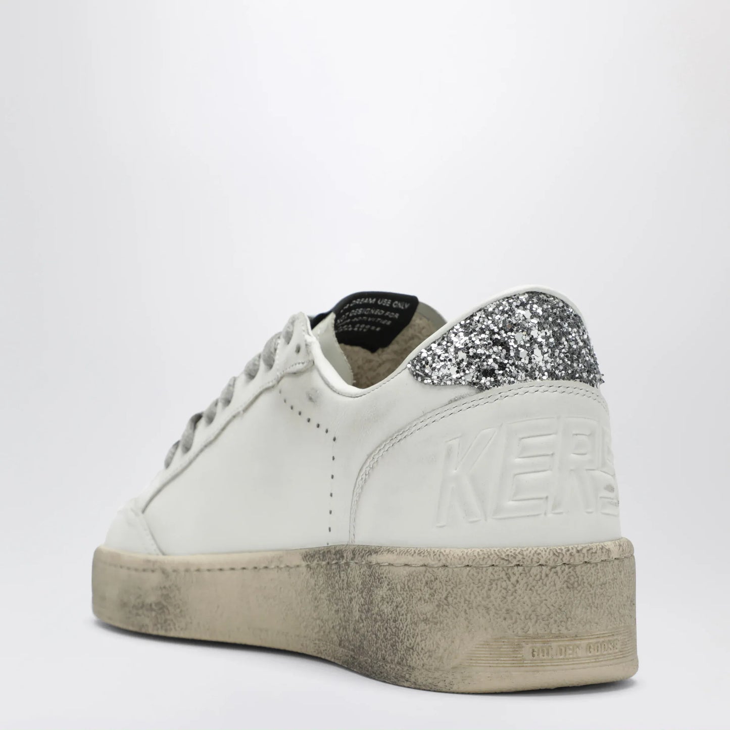 Golden Goose - White/silver/platinum glitter Ball Star sneakers
