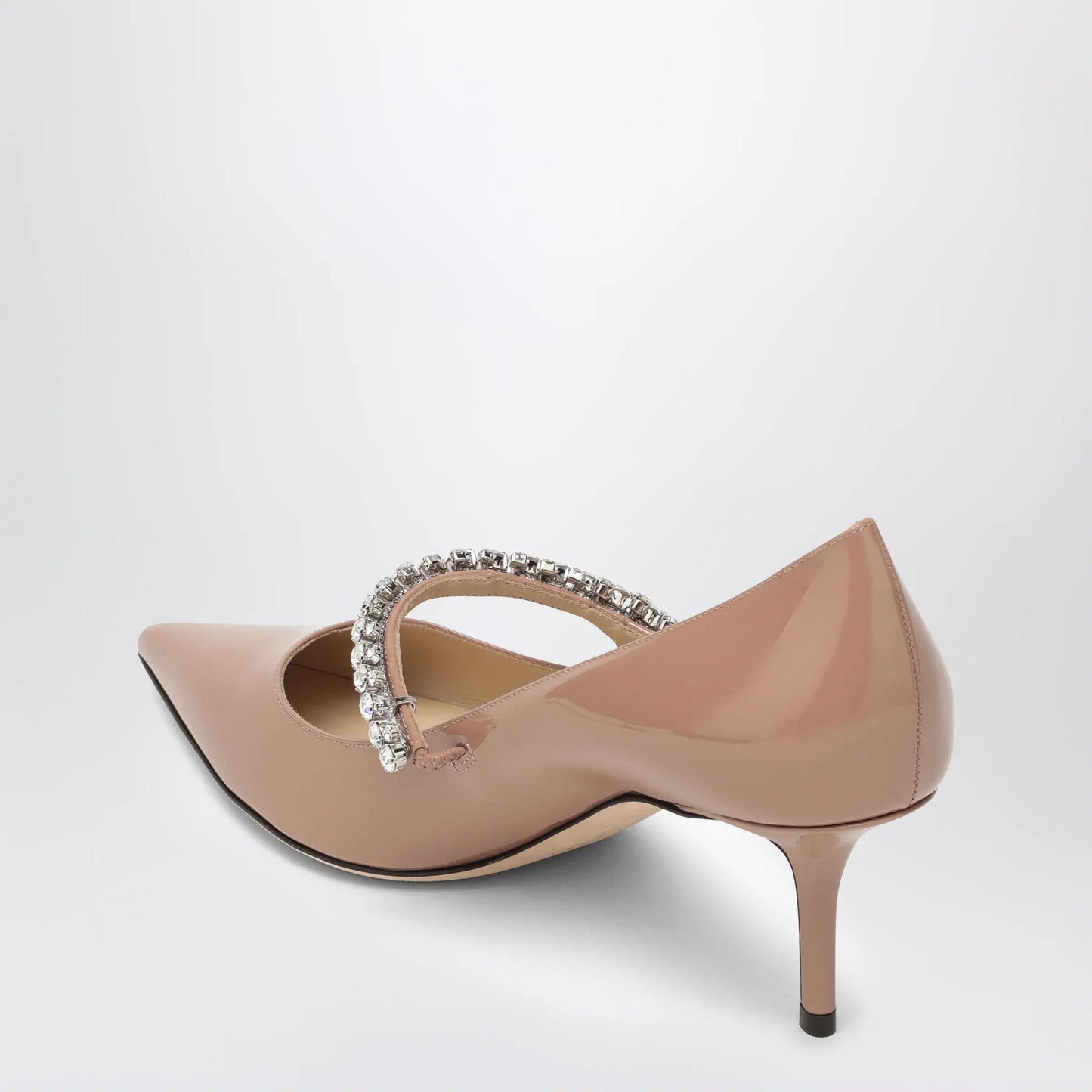 Jimmy Choo - Bing crystal-strap patent leather pumps in ballet pink