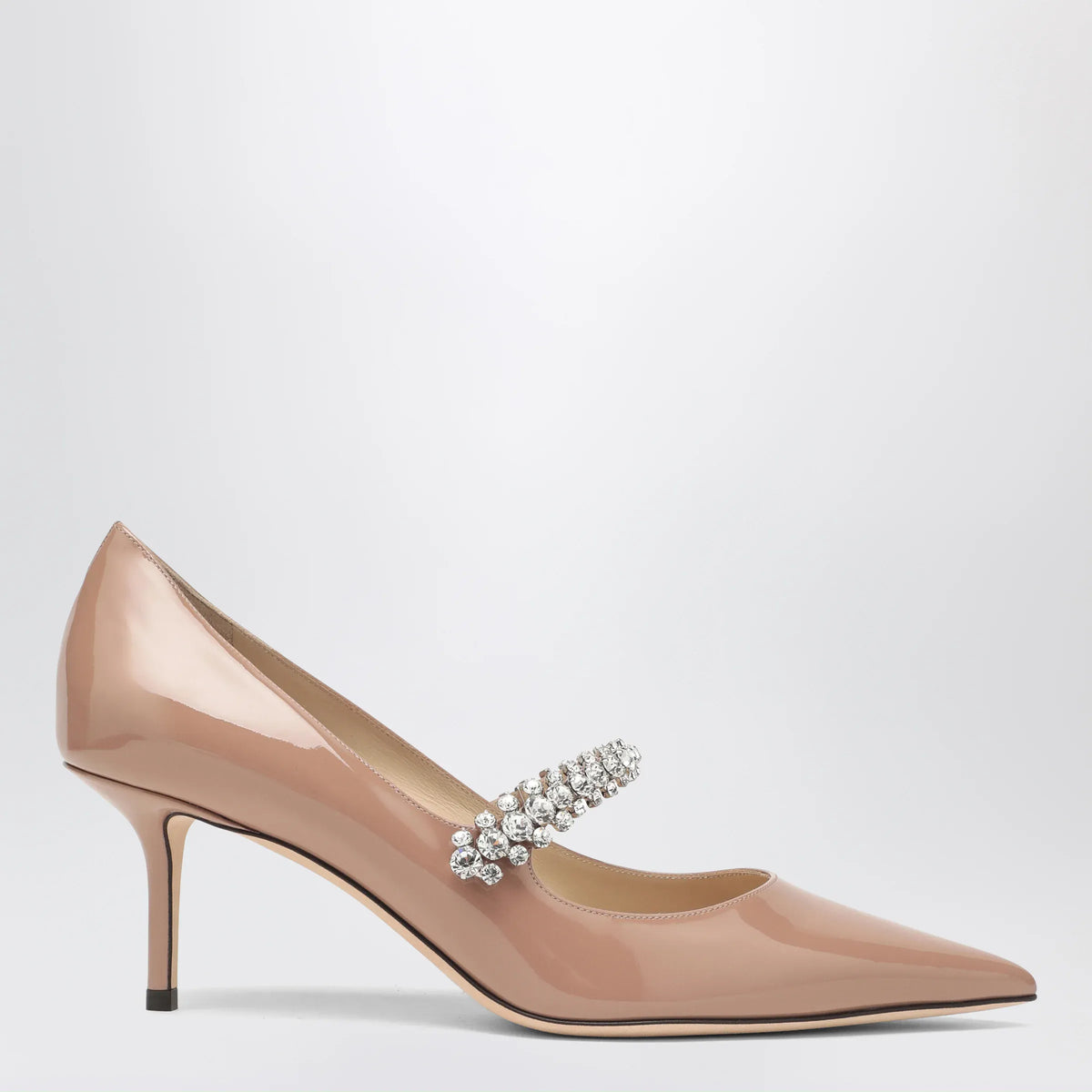 Jimmy Choo - Bing crystal-strap patent leather pumps in ballet pink