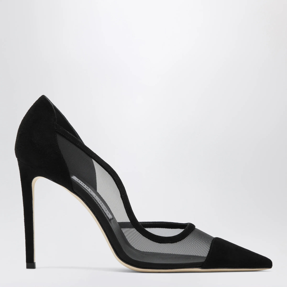 Jimmy Choo - Brigitte 100 pumps in black suede and mesh