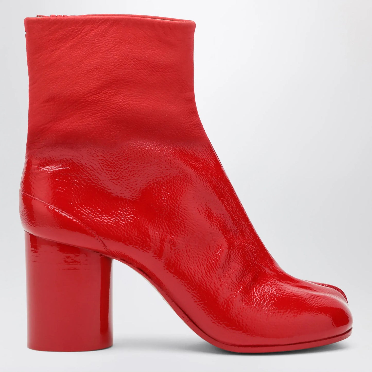 Maison Margiela - Red patent leather Tabi ankle boots