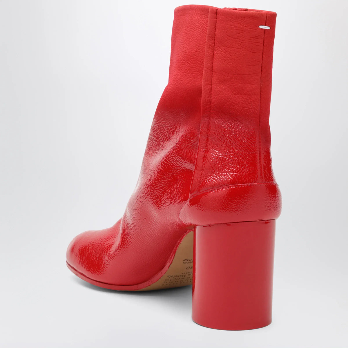 Maison Margiela - Red patent leather Tabi ankle boots