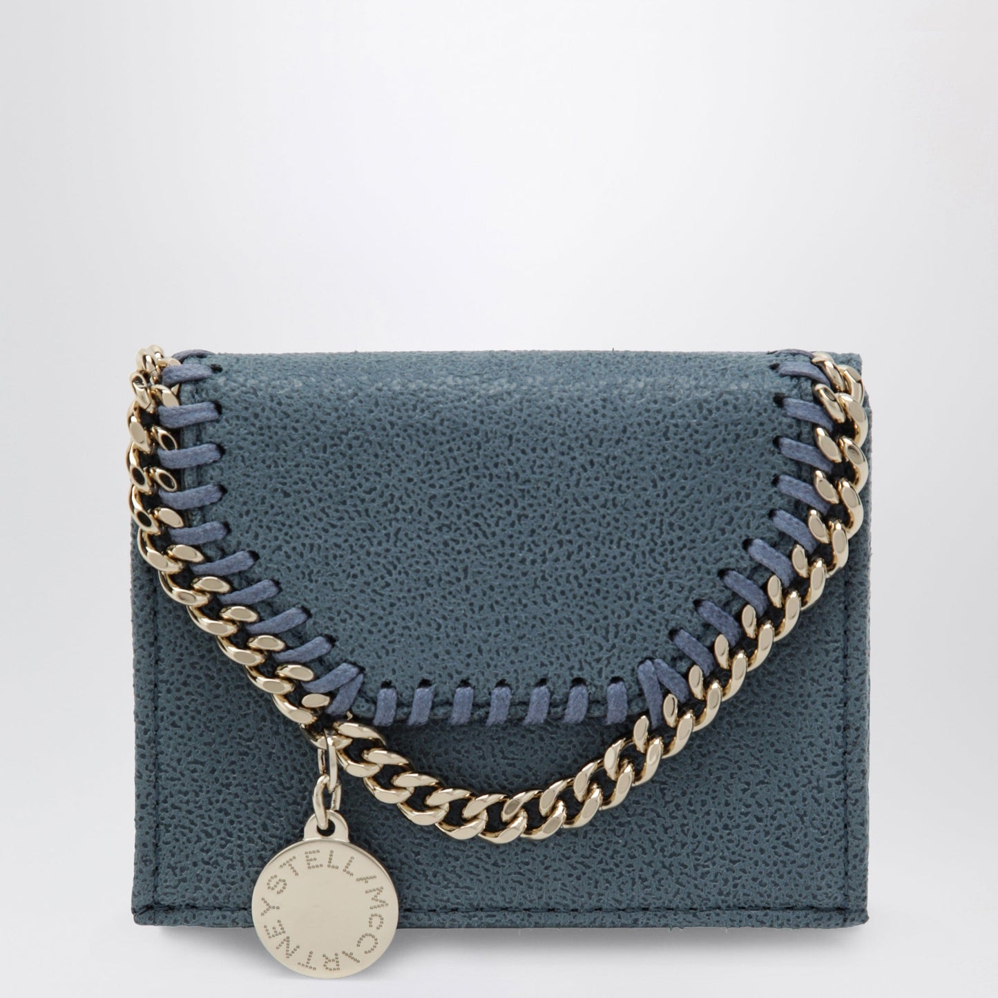 Stella McCartney - Light Blue Falabella Trifold Wallet With Chain