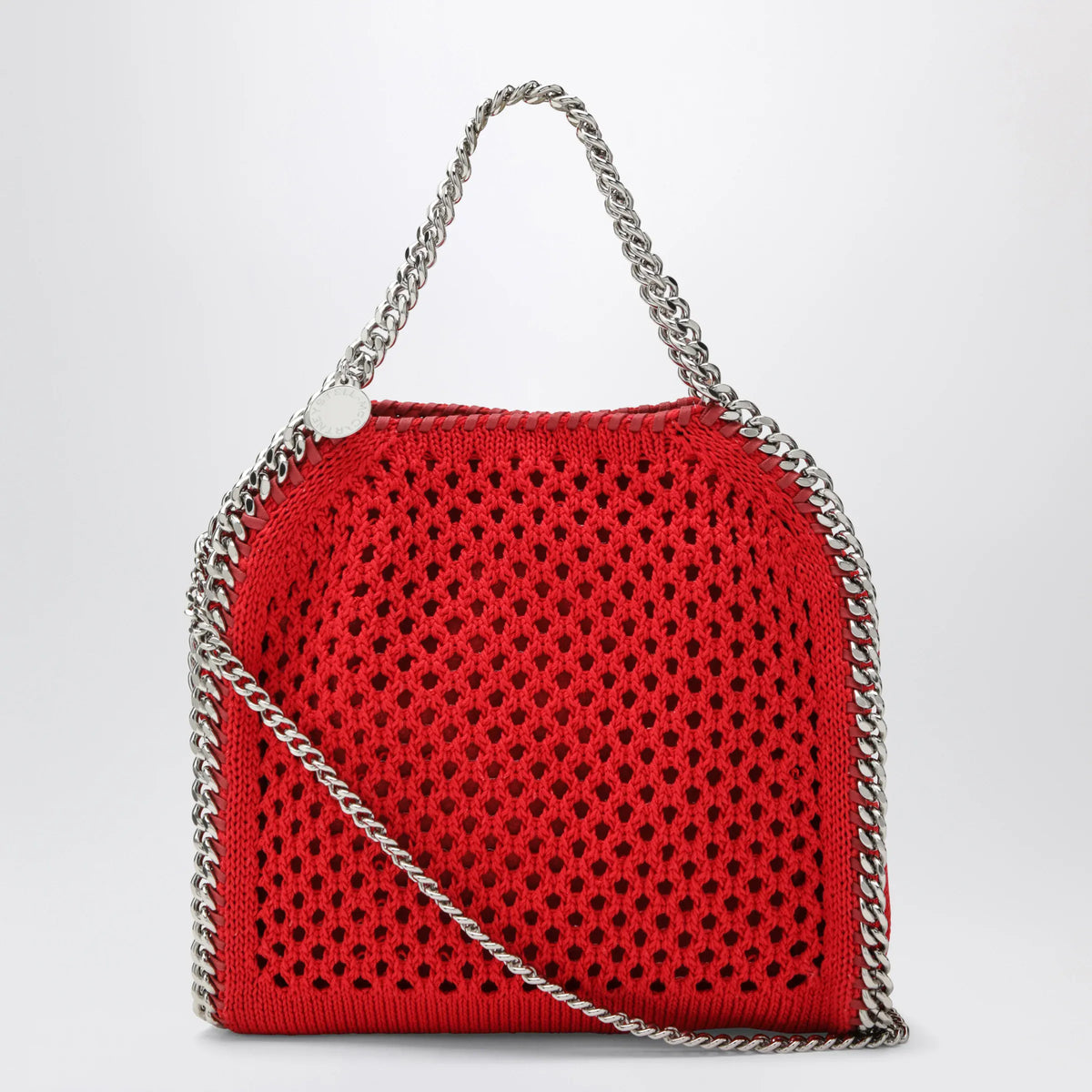 Stella McCartney - Red Falabella Mini tote bag in mesh