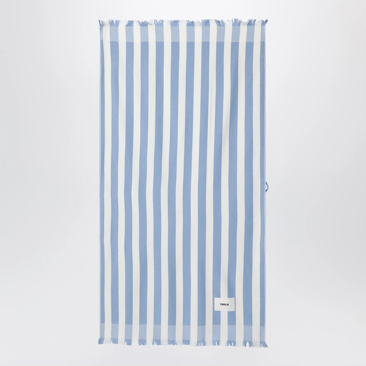 Tekla - Light blue/white striped beach towel