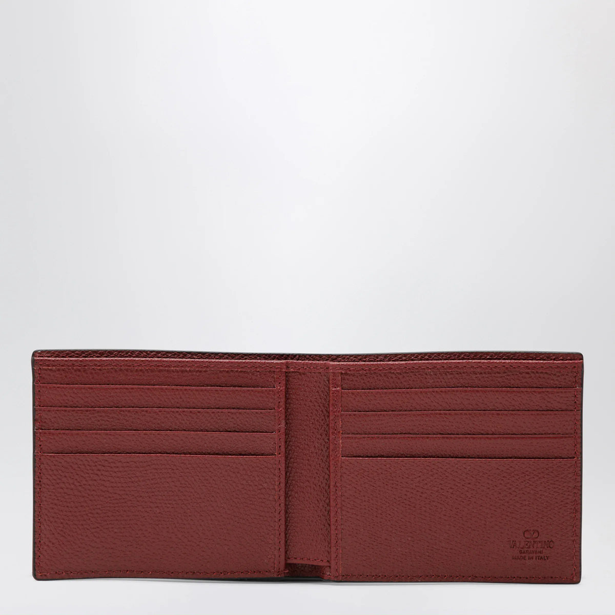 Valentino Garavani - Dark red Vlogo Signature bi-fold wallet