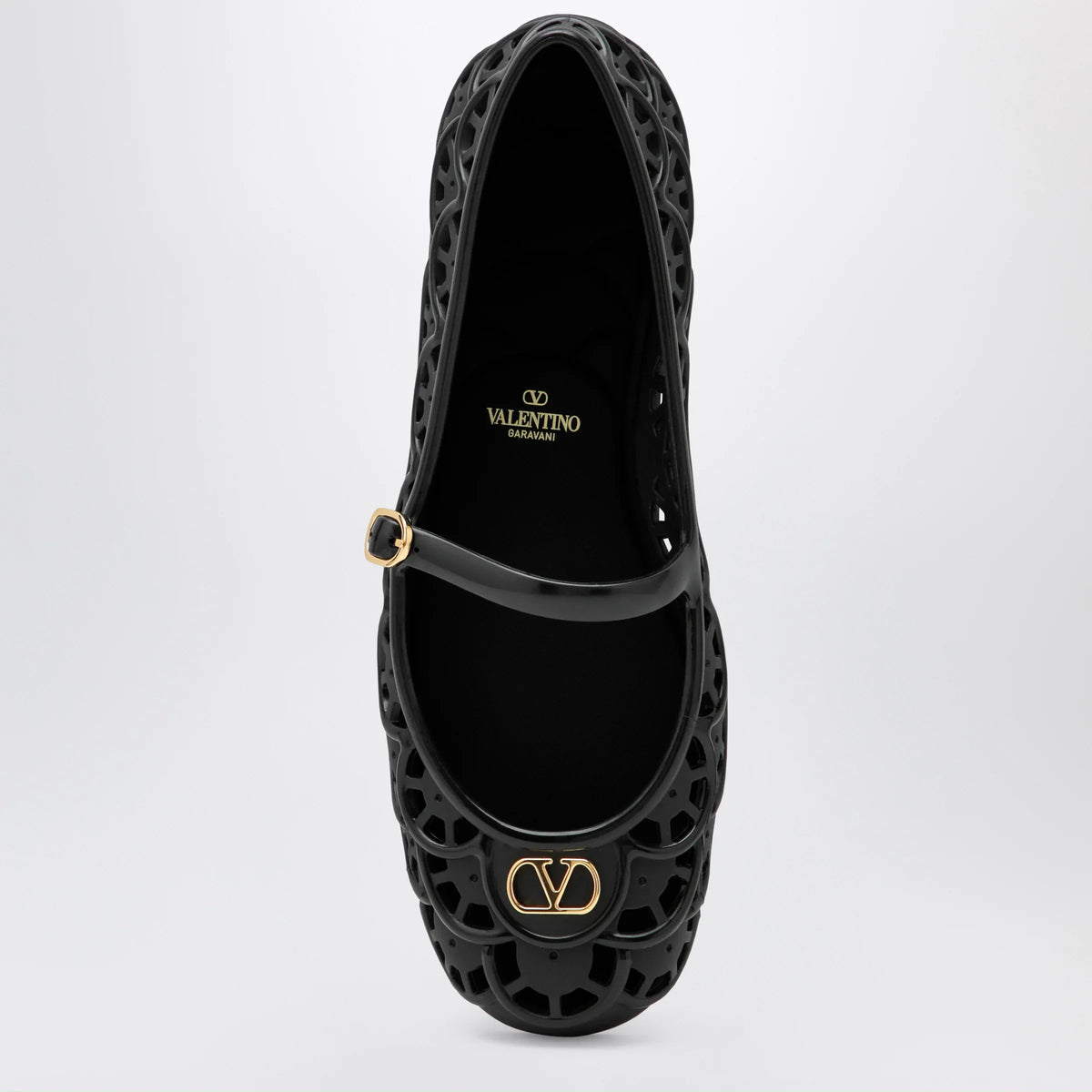 Valentino Garavani - Black VLogo Signature rubber ballet flats