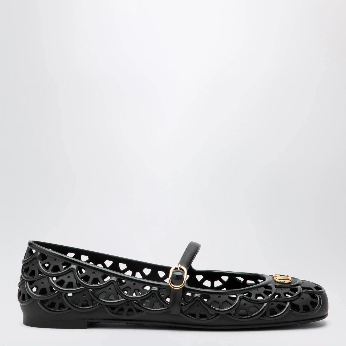 Valentino Garavani - Black VLogo Signature rubber ballet flats