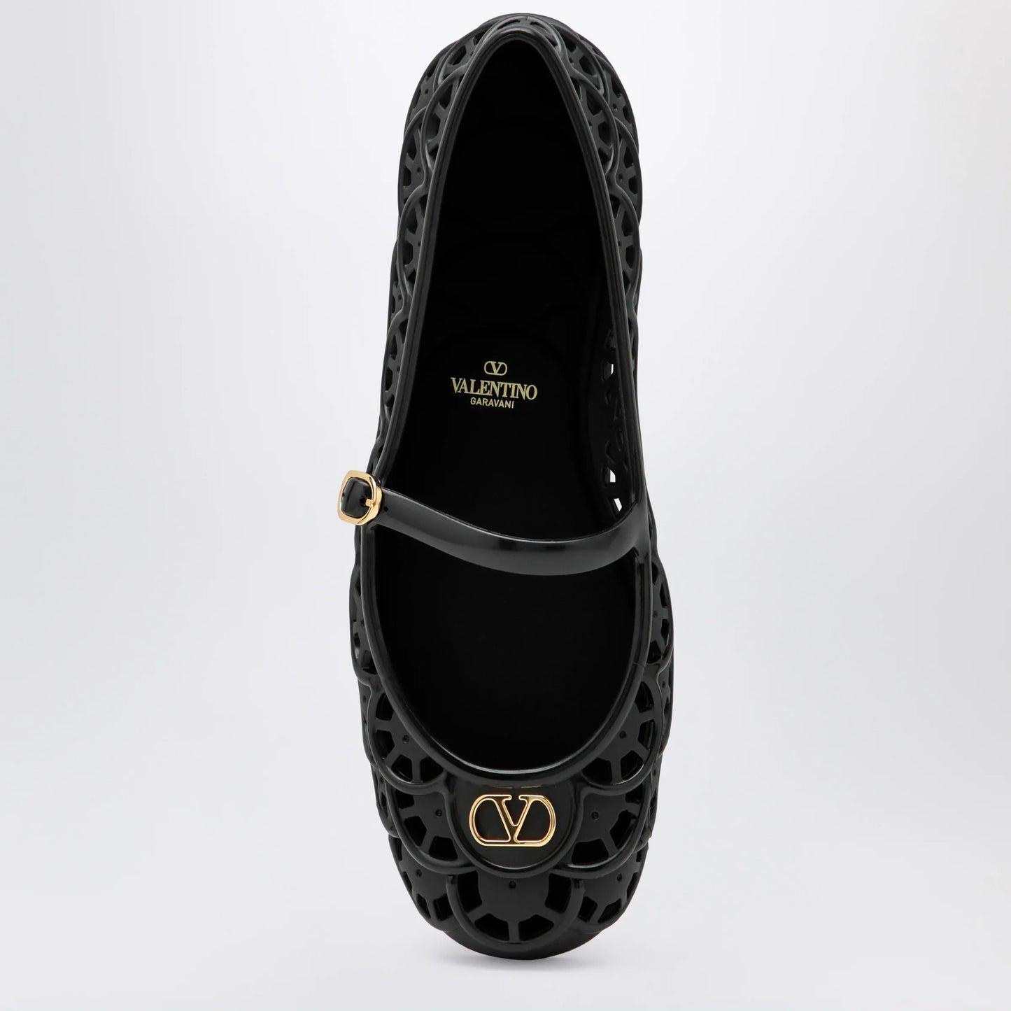 Valentino Garavani - Black VLogo Signature rubber ballet flats