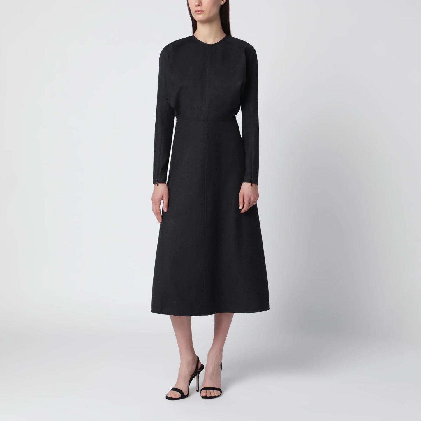 Victoria Beckham - Doman virgin wool dress in dark grey mélange