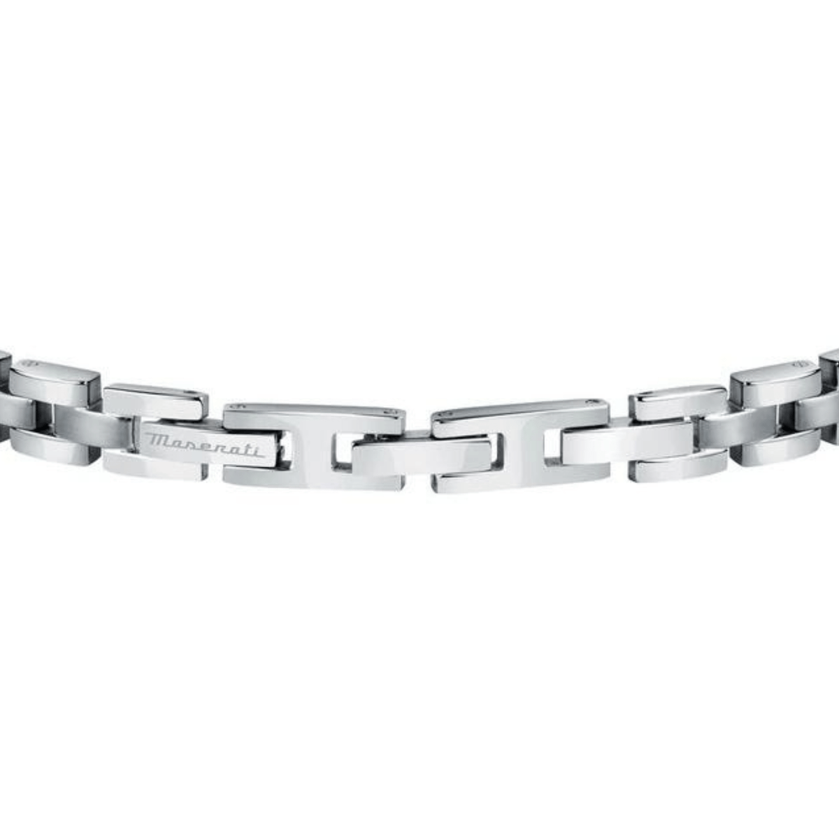 Maserati Jewels Silver Bracelet With Gold Trident