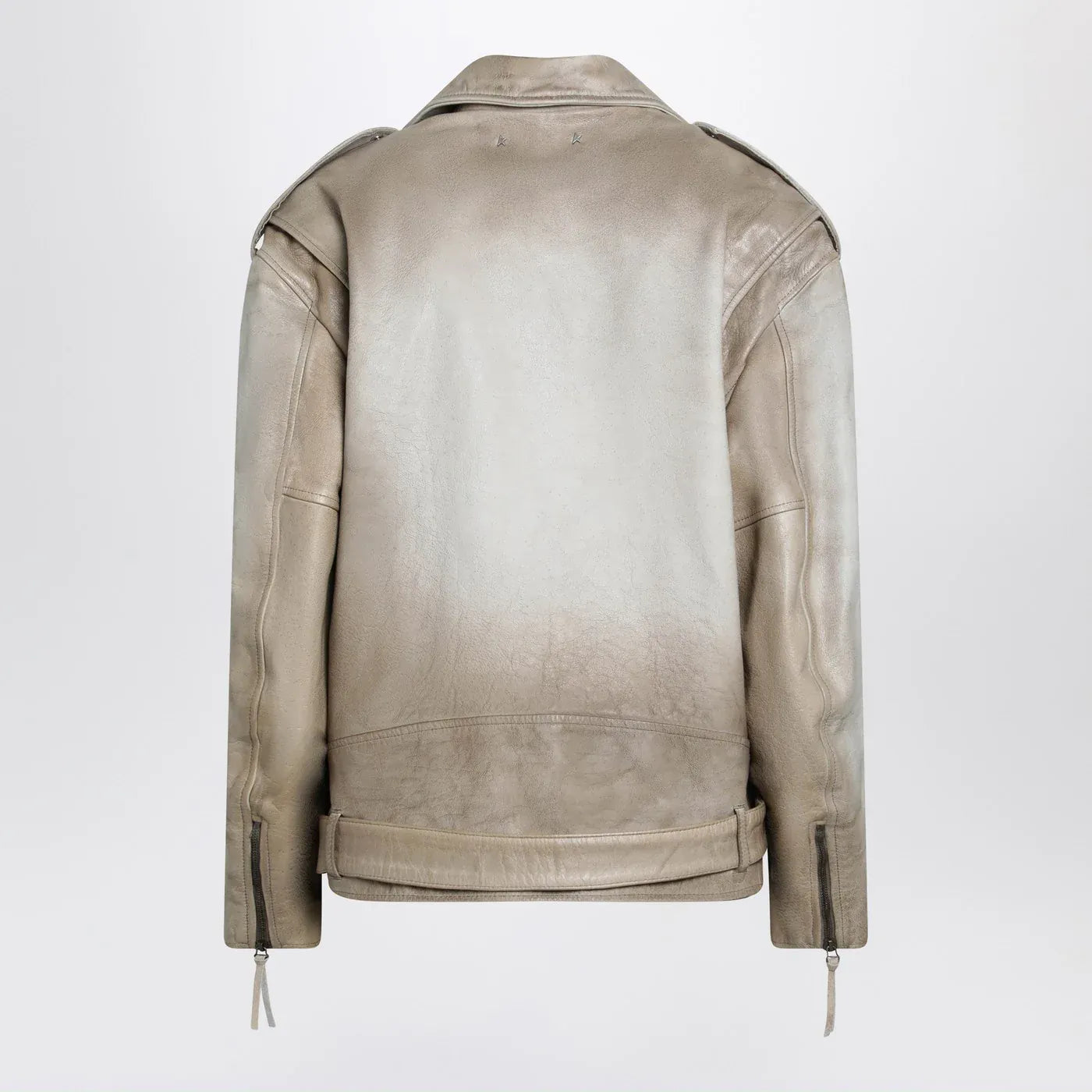 Golden Goose - Beige leather Phoebe jacket