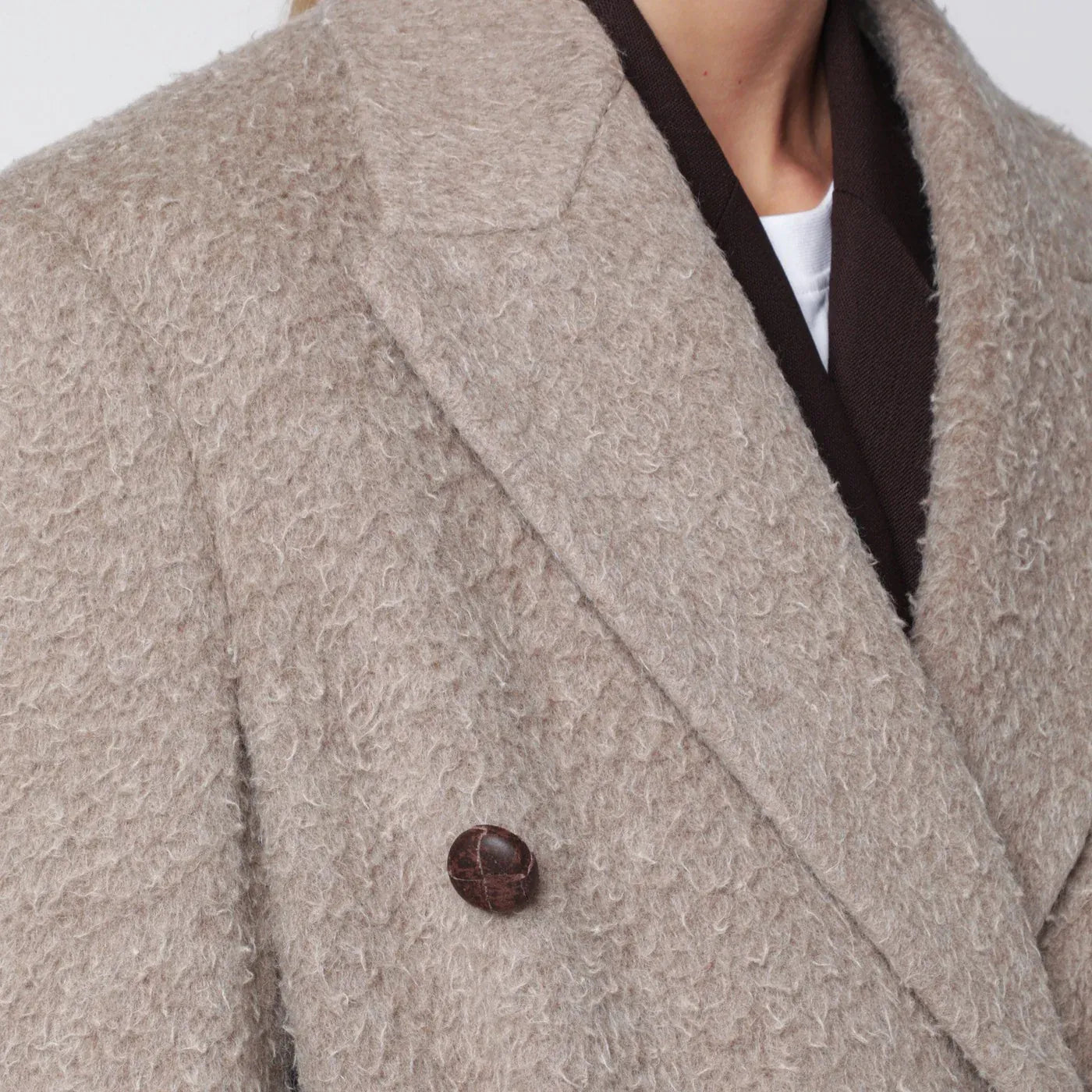Golden Goose - Greige wool-blend belted coat