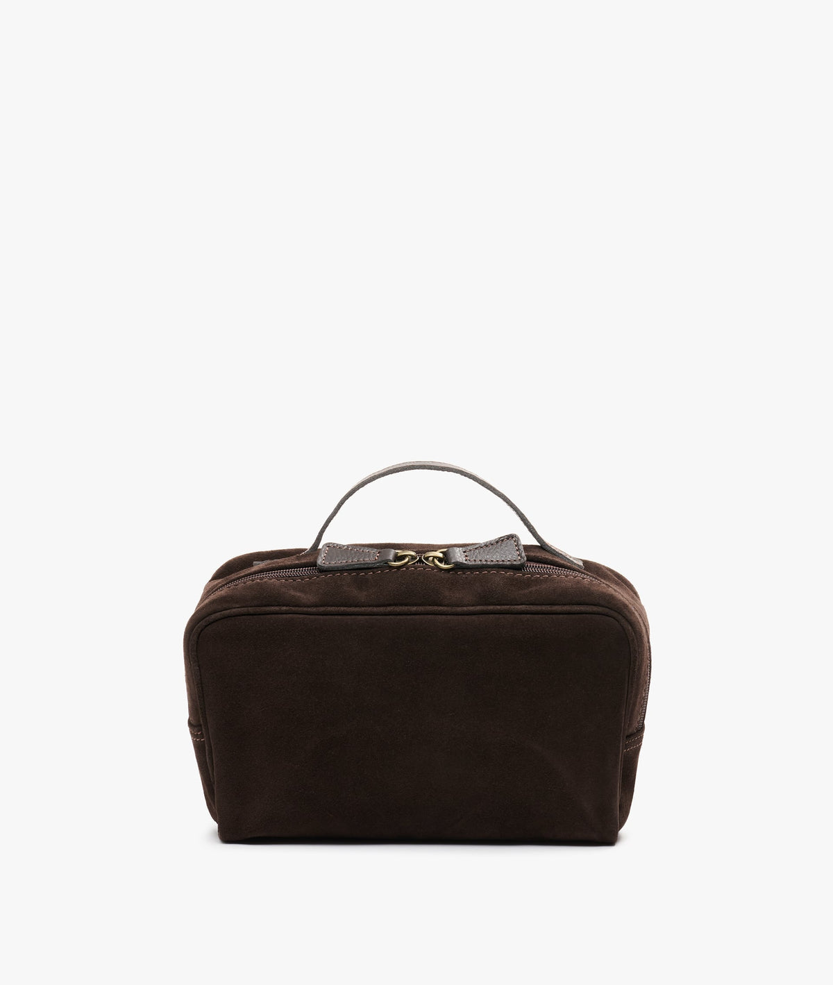 My Style Bags Berkeley Deluxe Cosmetic Bag Italian Suede Dark Brown