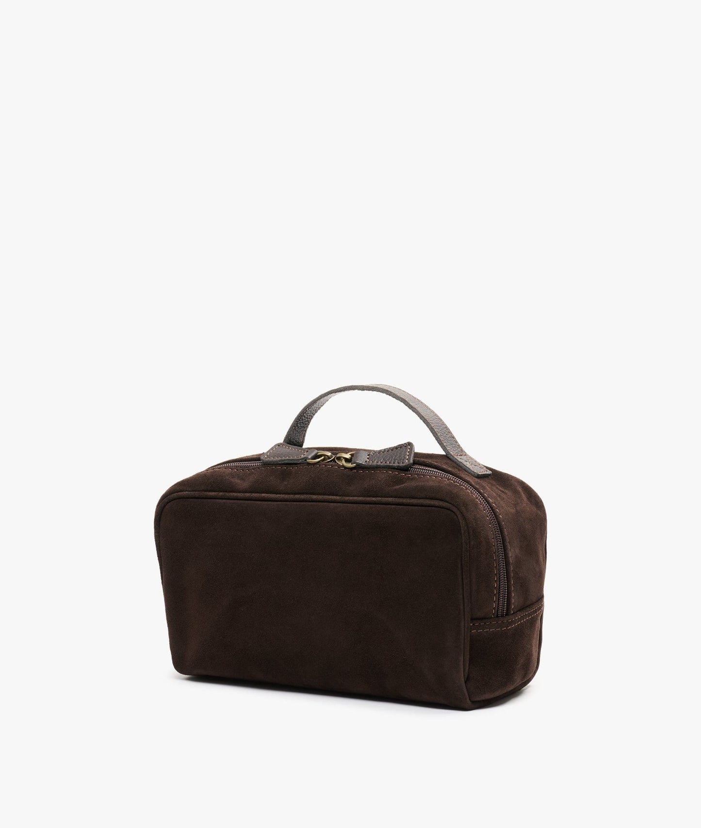 My Style Bags Berkeley Deluxe Cosmetic Bag Italian Suede Dark Brown