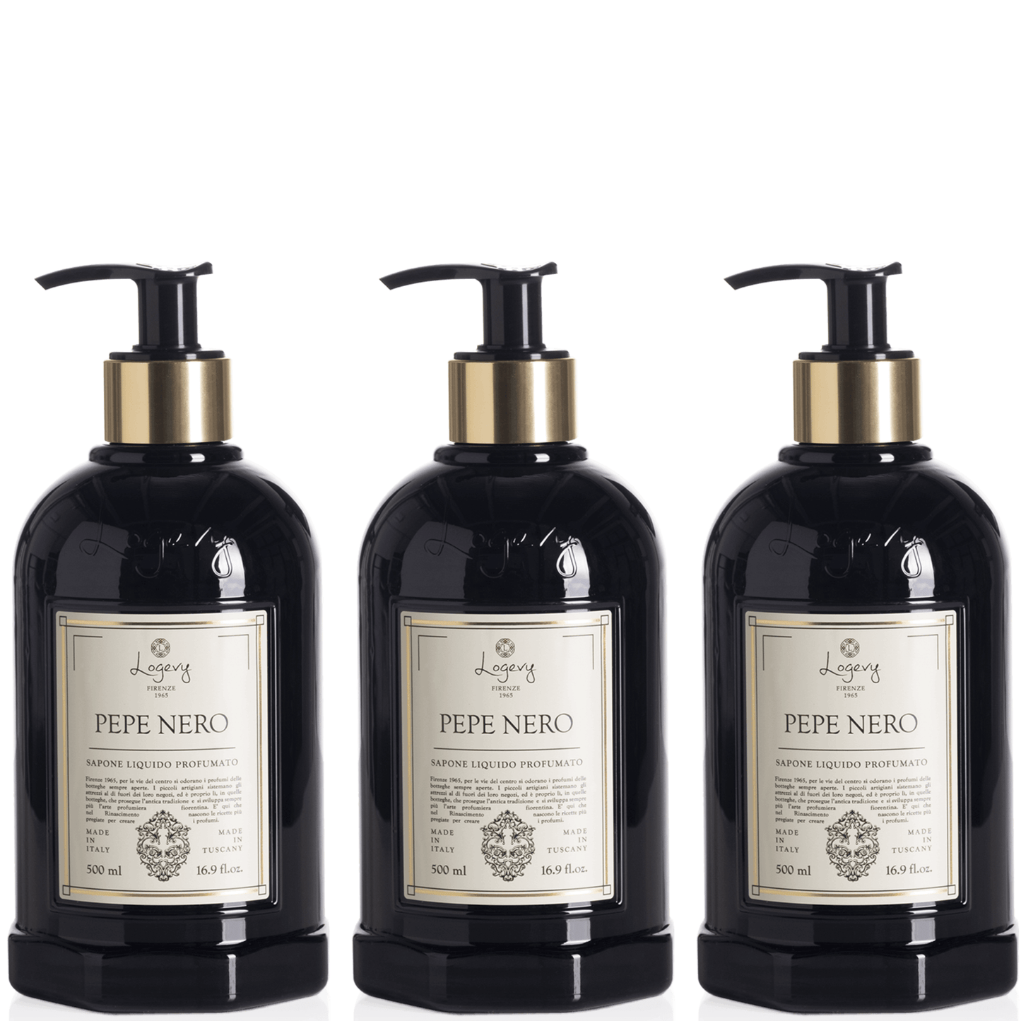 Logevy Black Pepper Hand Wash 500ml Set of 3pcs