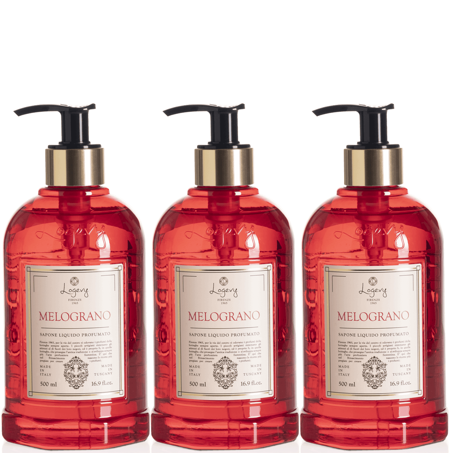 Logevy Pomegranate Hand Wash 500ml Set of 3pcs