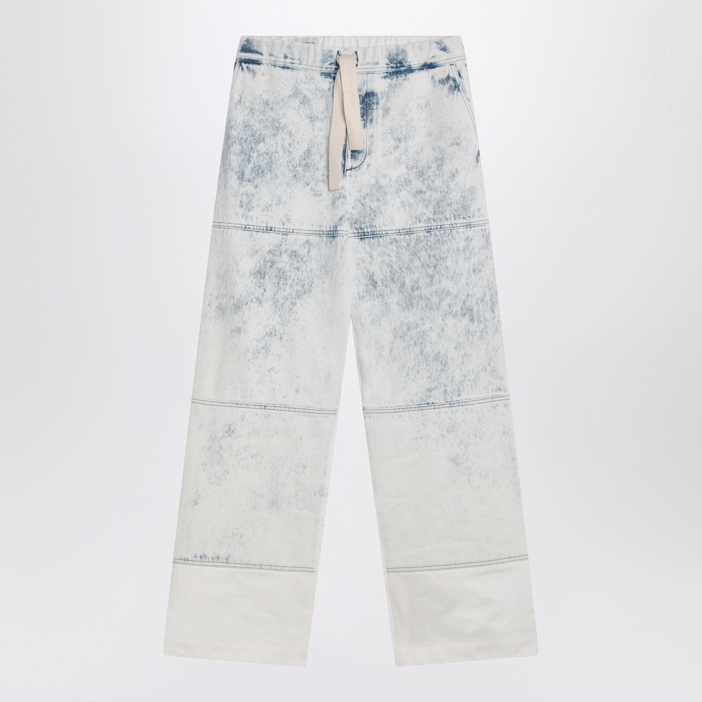 Dries Van Noten - Light blue jeans with drawstring