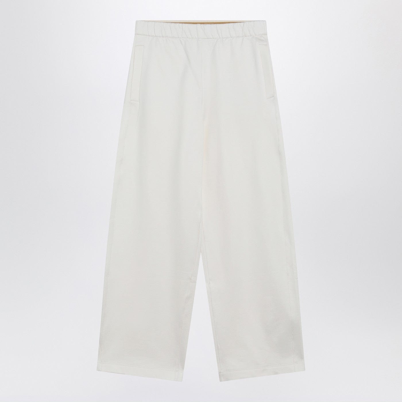 Max Mara - White silk blend trousers