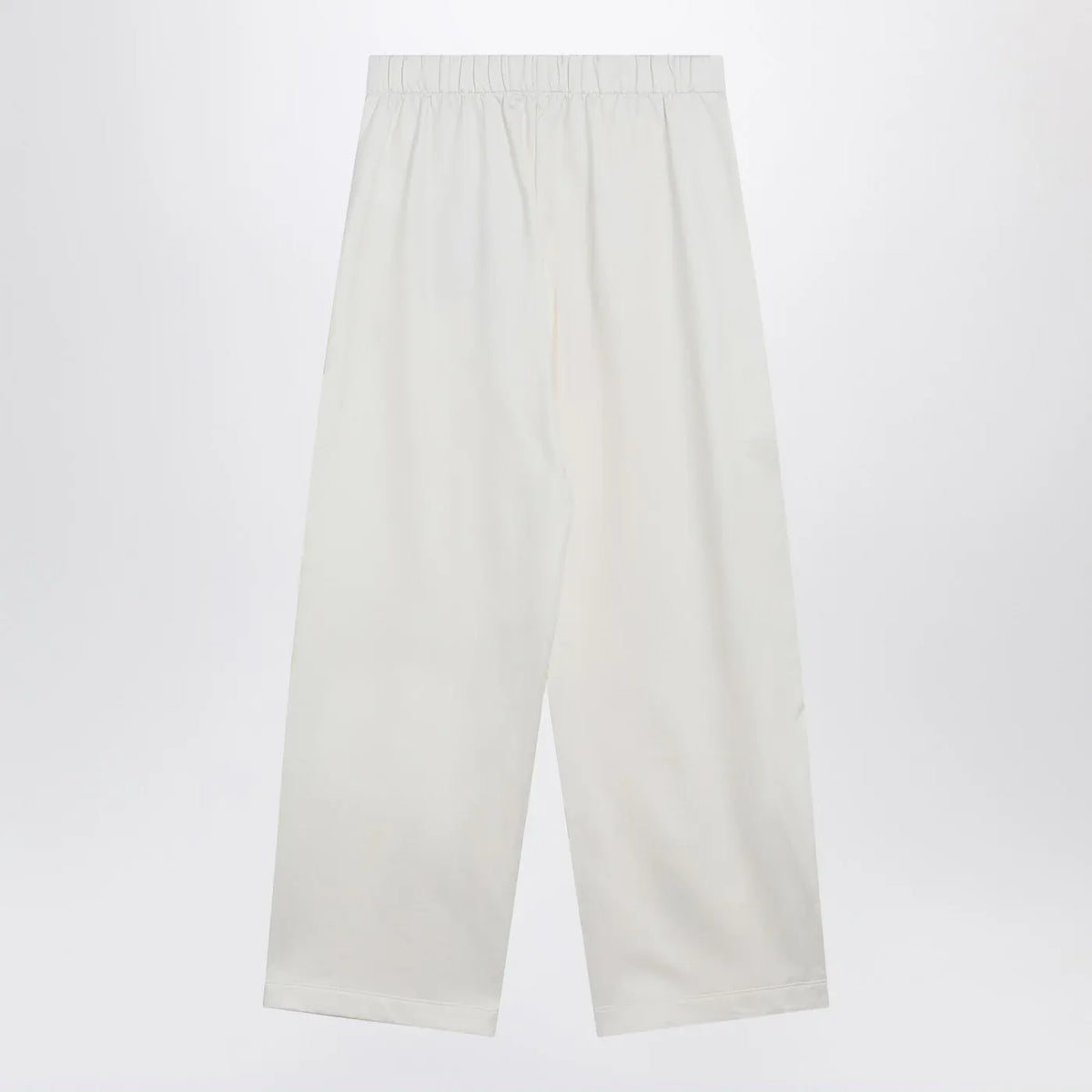 Max Mara - White silk blend trousers
