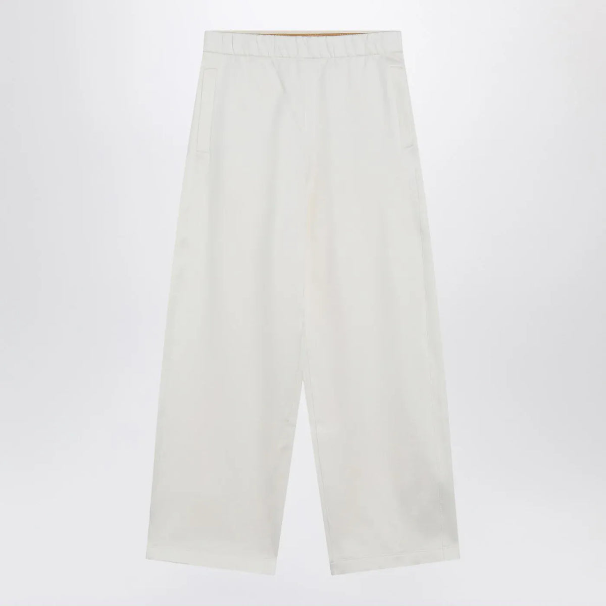 Max Mara - White silk blend trousers