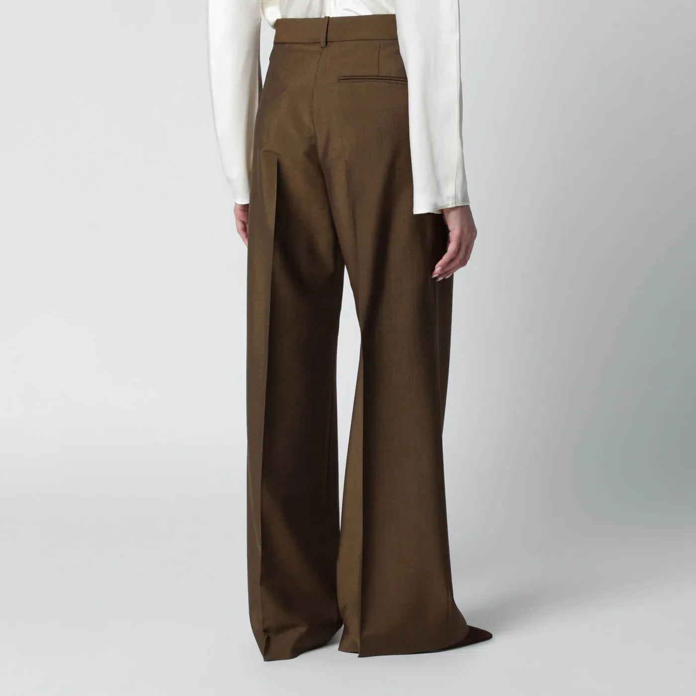 Róhe - Light brown wool-blend trousers