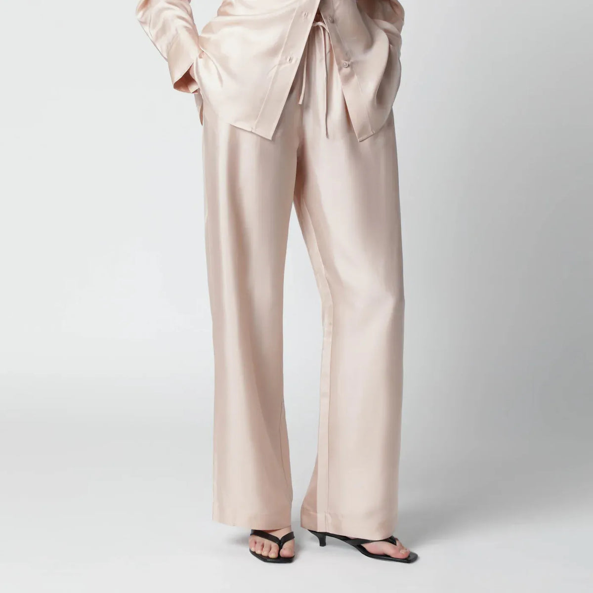 Róhe - Light pink silk trousers