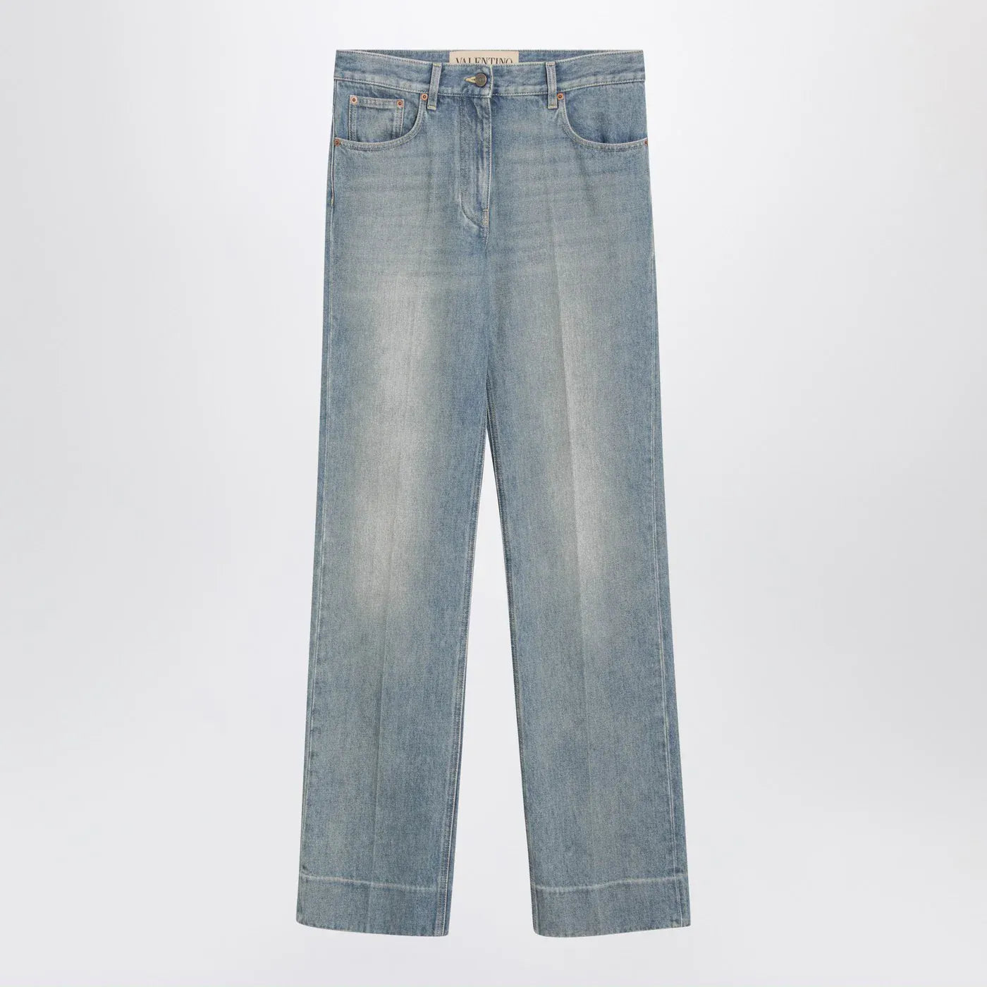 Valentino - Light blue washed-effect jeans