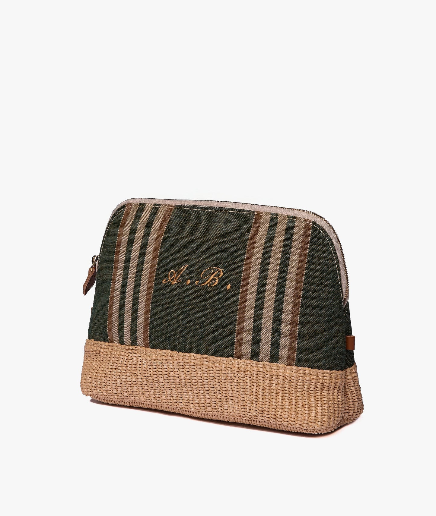 My Style Bags Large Antibes Pouch in Myrtle Green