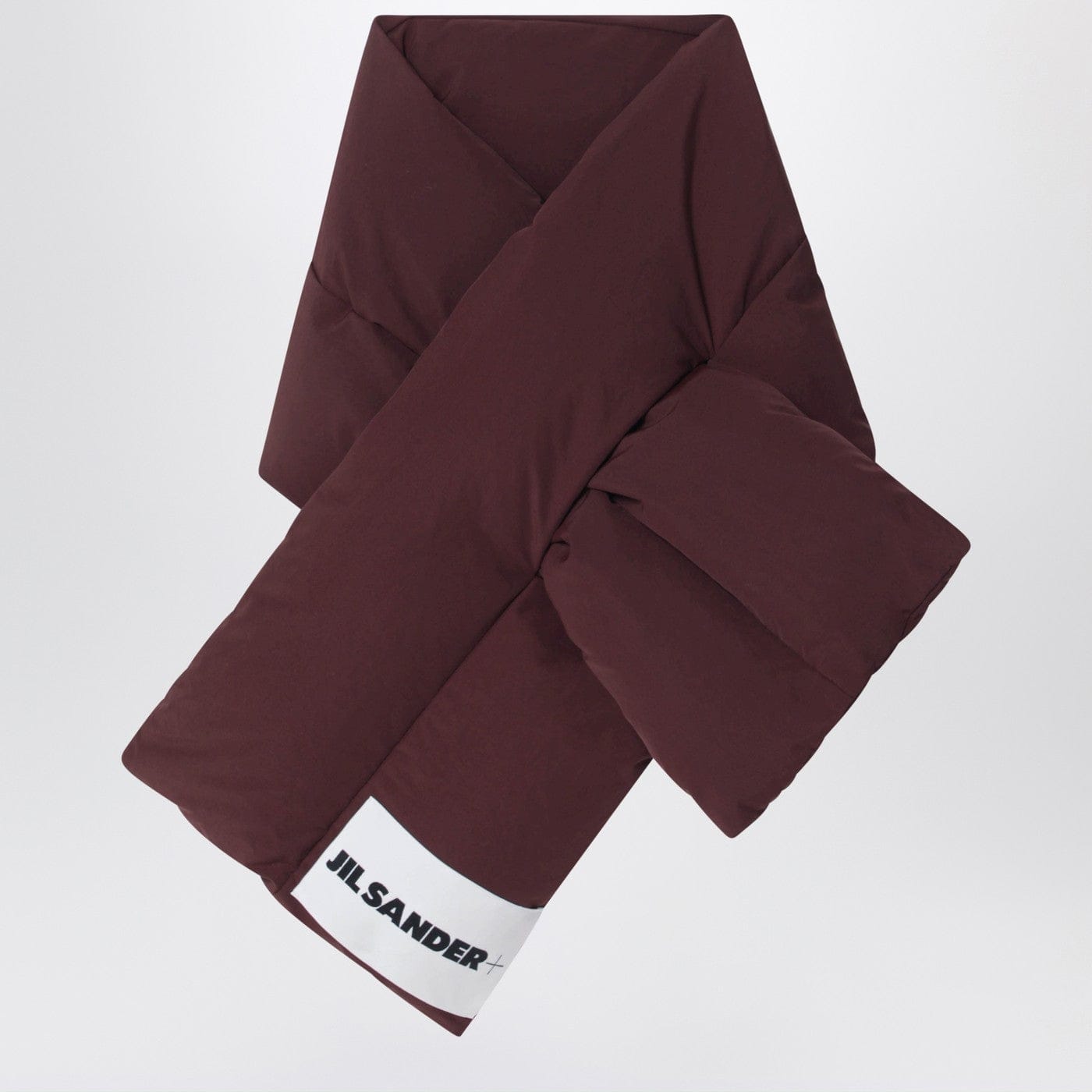 Jil Sander - Plum padded scarf with logo