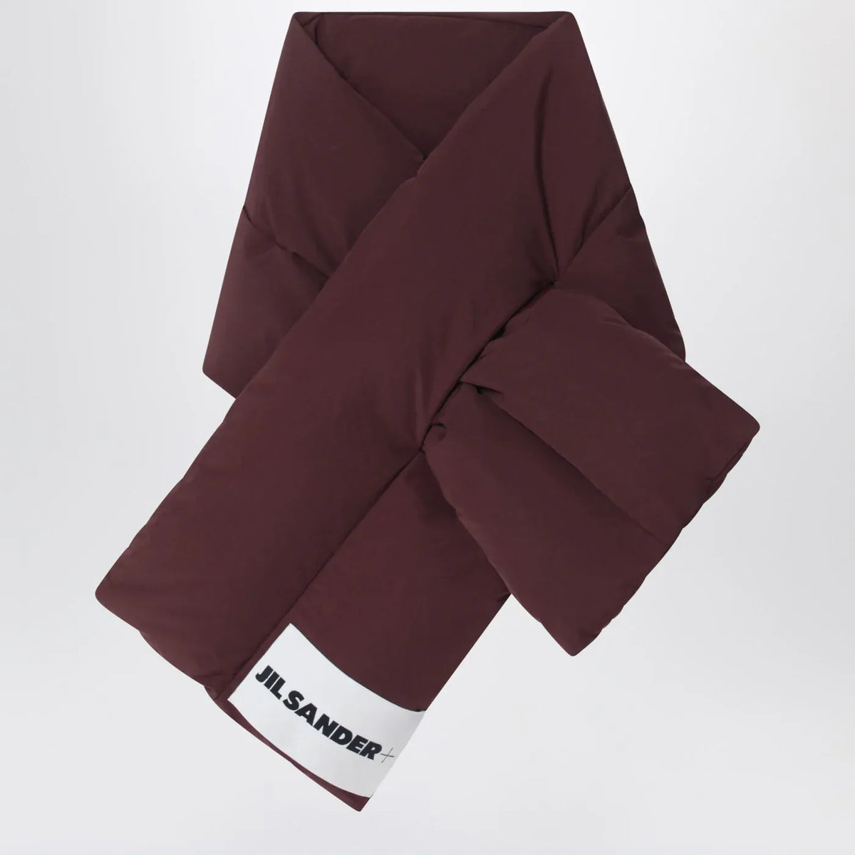 Jil Sander - Plum padded scarf with logo