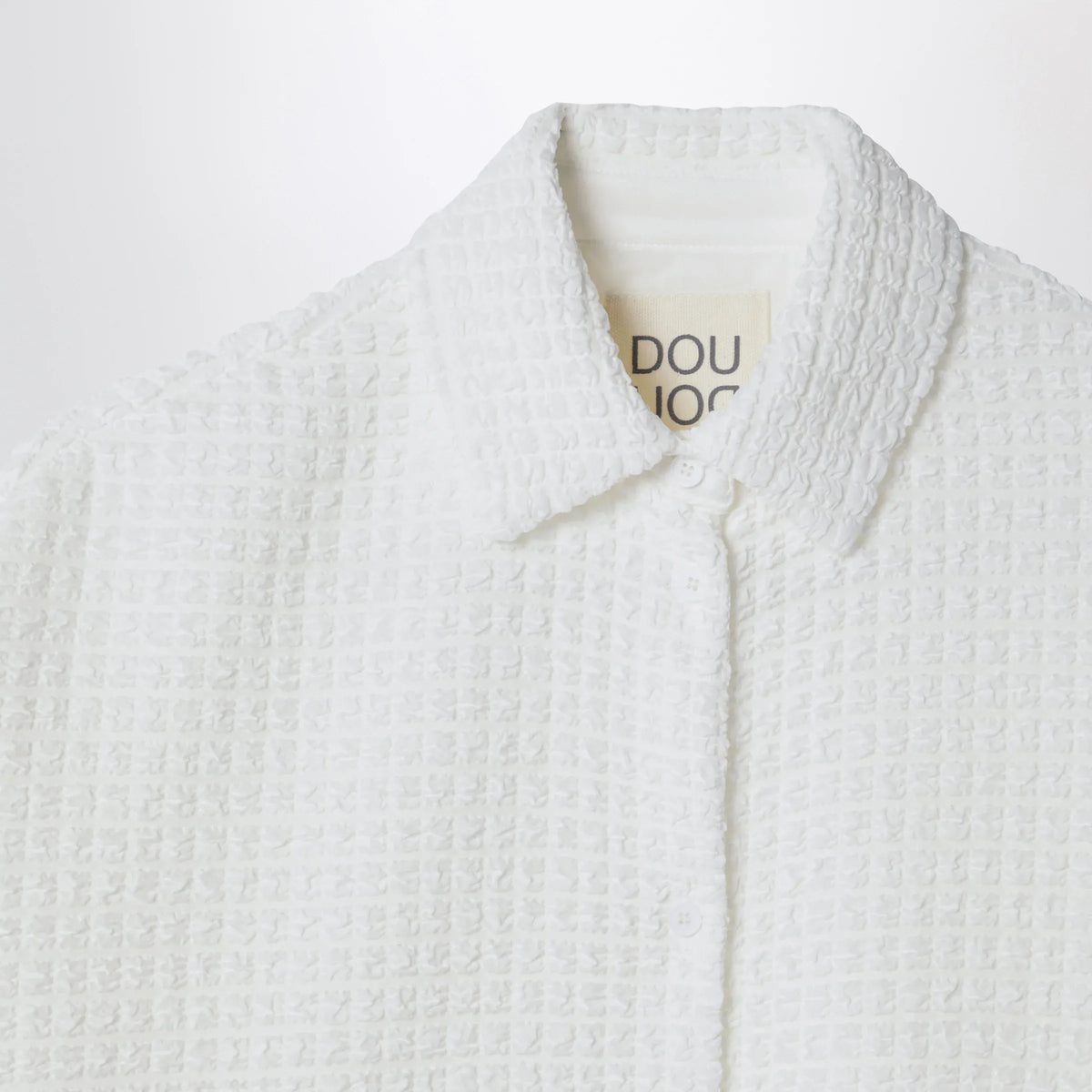 Douuod - Aneto white shirt in textured fabric