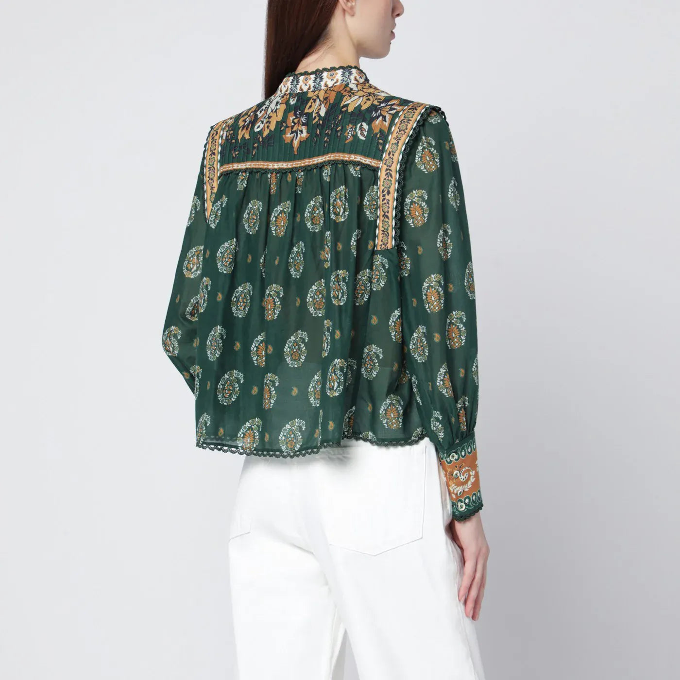 FARM Rio - Tayla green cotton blouse