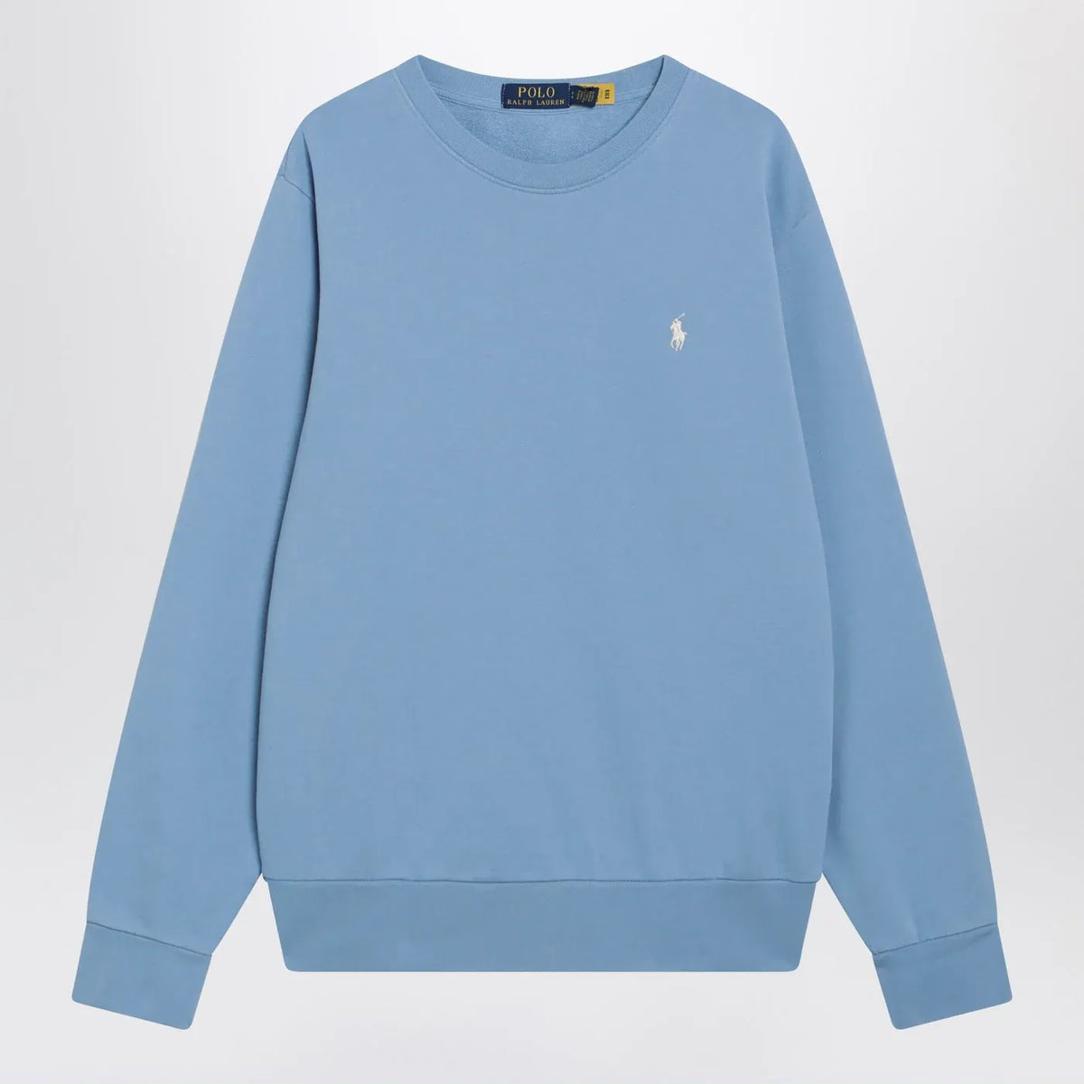 Polo Ralph Lauren - Light blue cotton crew-neck sweatshirt