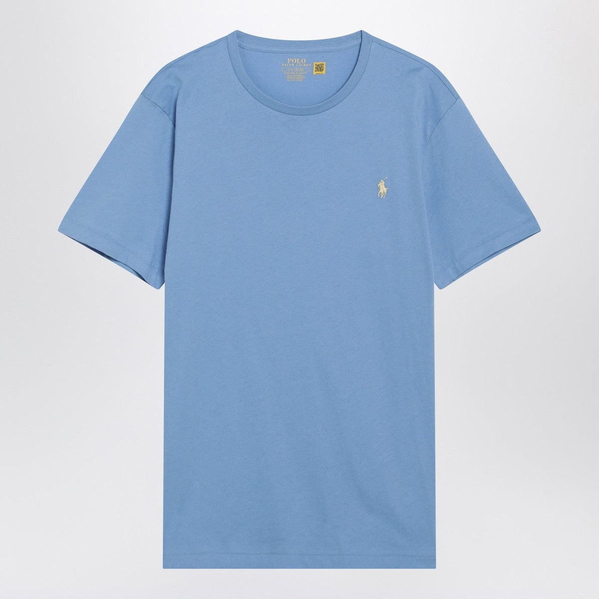 Polo Ralph Lauren - Light blue cotton Custom Slim-Fit T-shirt