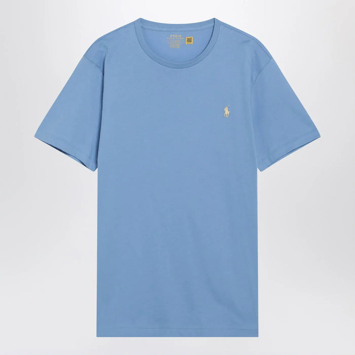 Polo Ralph Lauren - Light blue cotton Custom Slim-Fit T-shirt