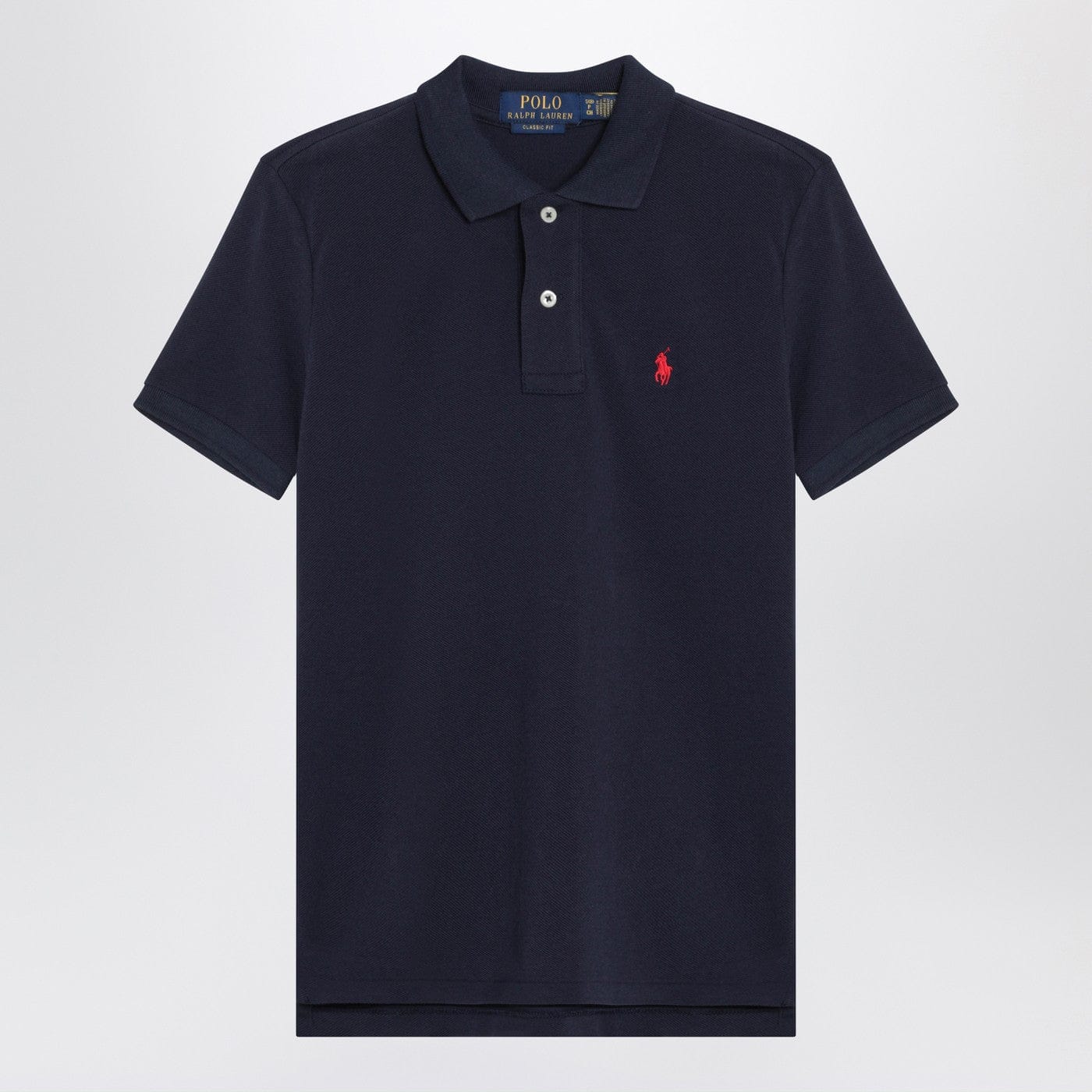 Polo Ralph Lauren - Navy blue cotton polo shirt with embroidered logo