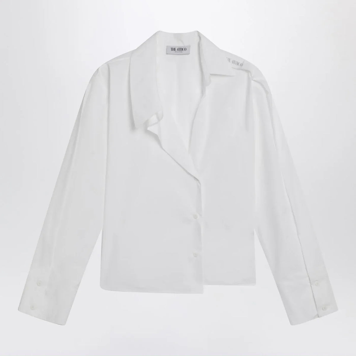 The Attico - White asymmetric cotton shirt