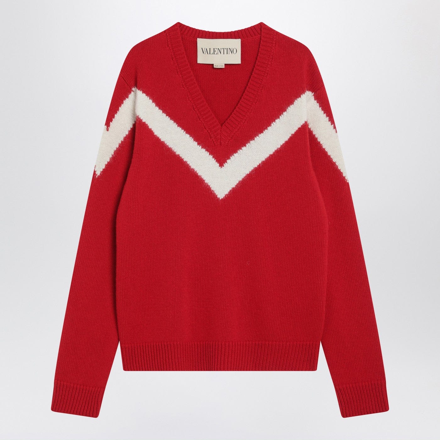 Valentino - Red sweater with Vlogo on bow