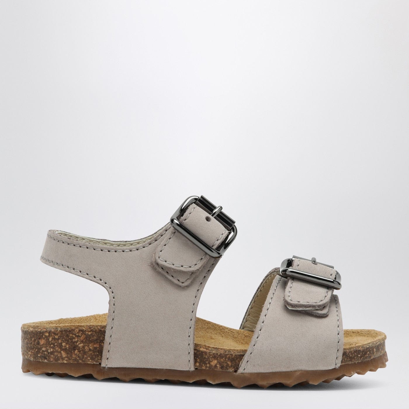 Il Gufo - Gray sandal in nubuck with strap