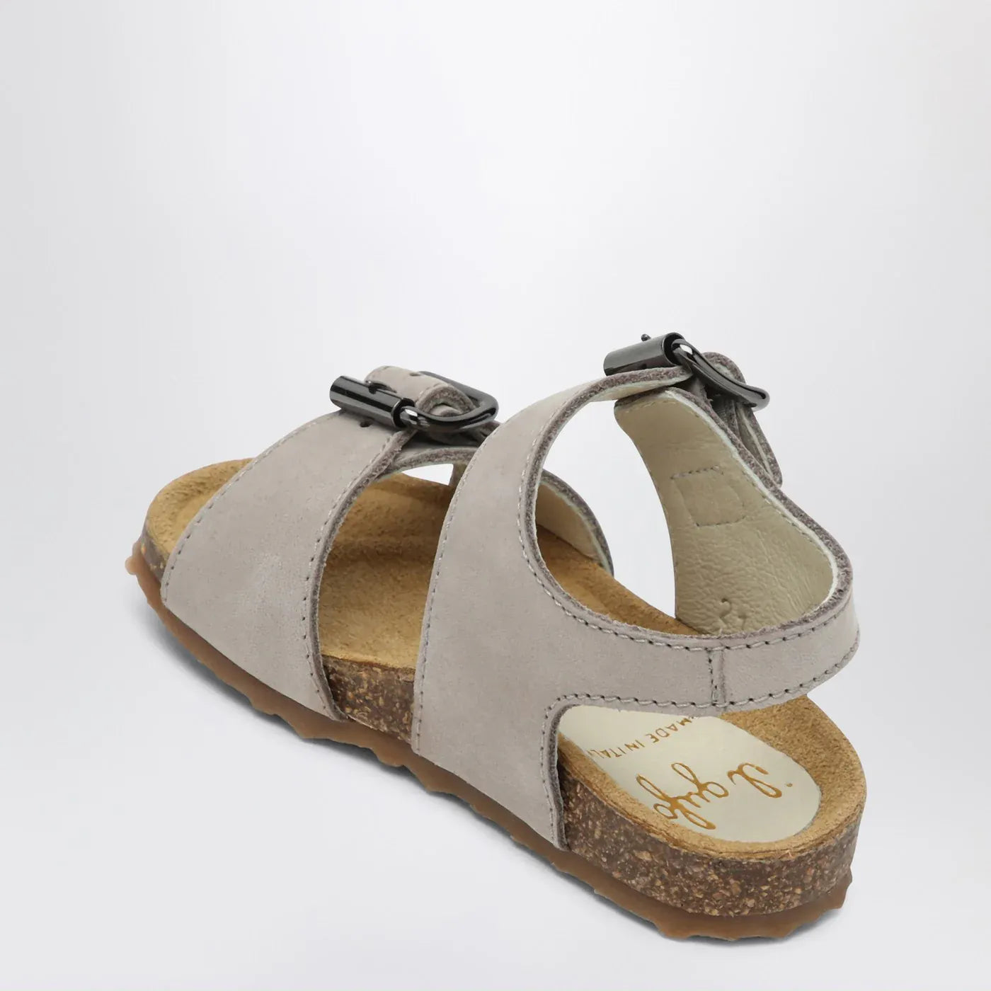 Il Gufo - Gray sandal in nubuck with strap