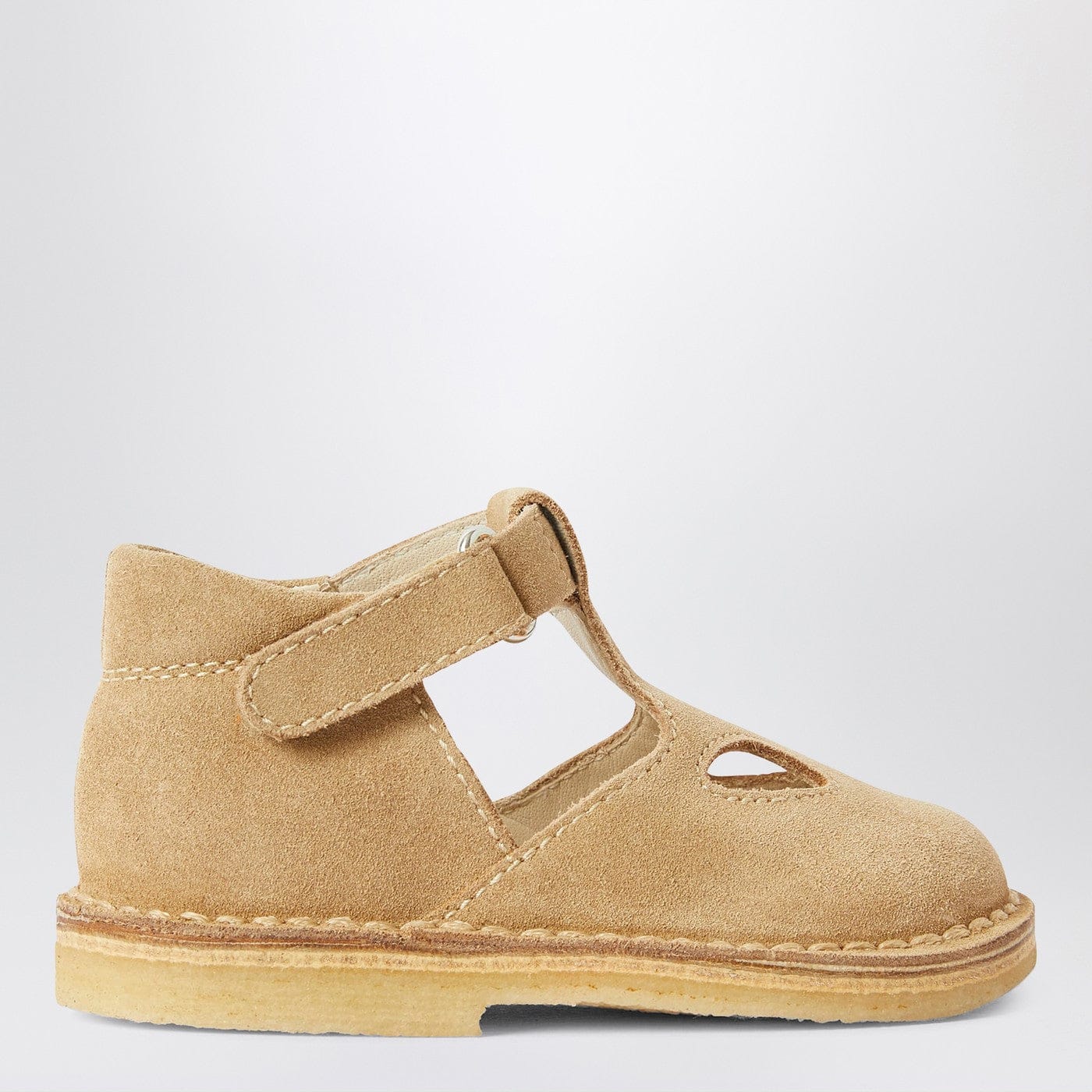 Il Gufo - High beige sandal with eyelets in nubuck