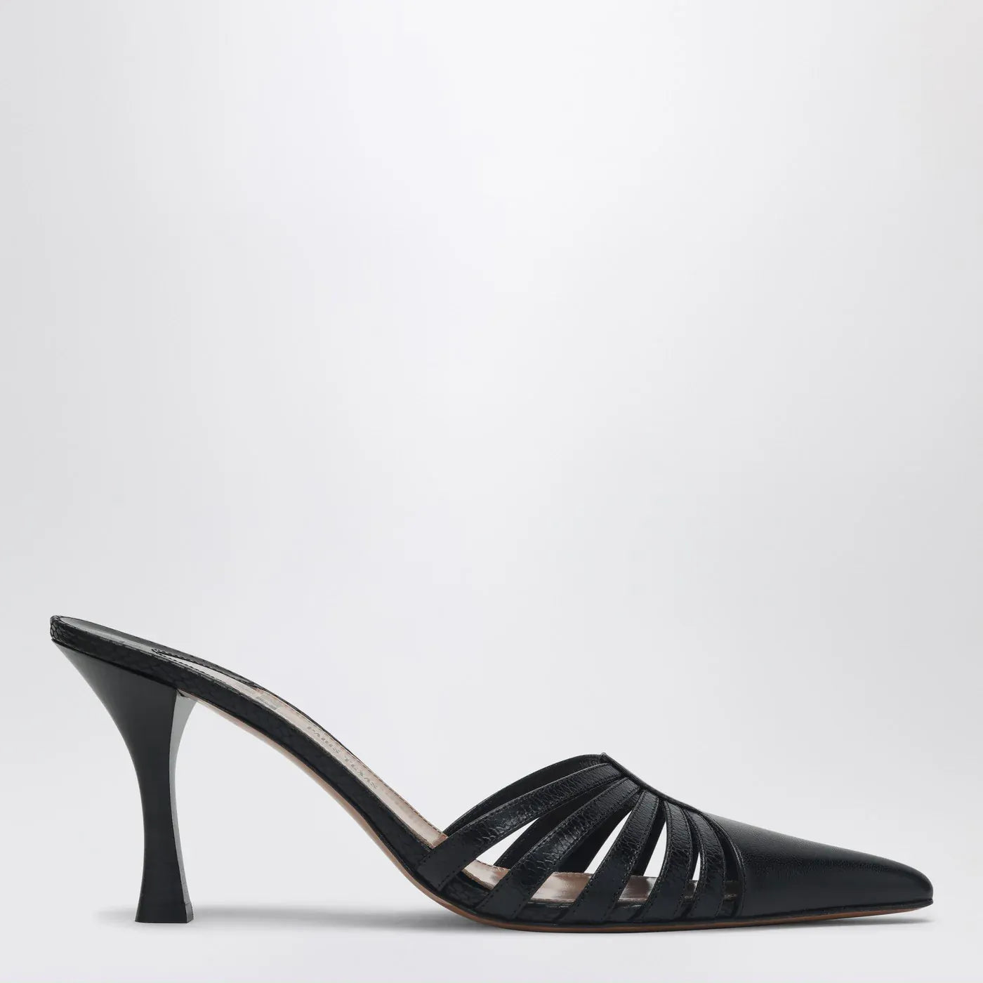 Paris Texas - Black leather mule Nadia