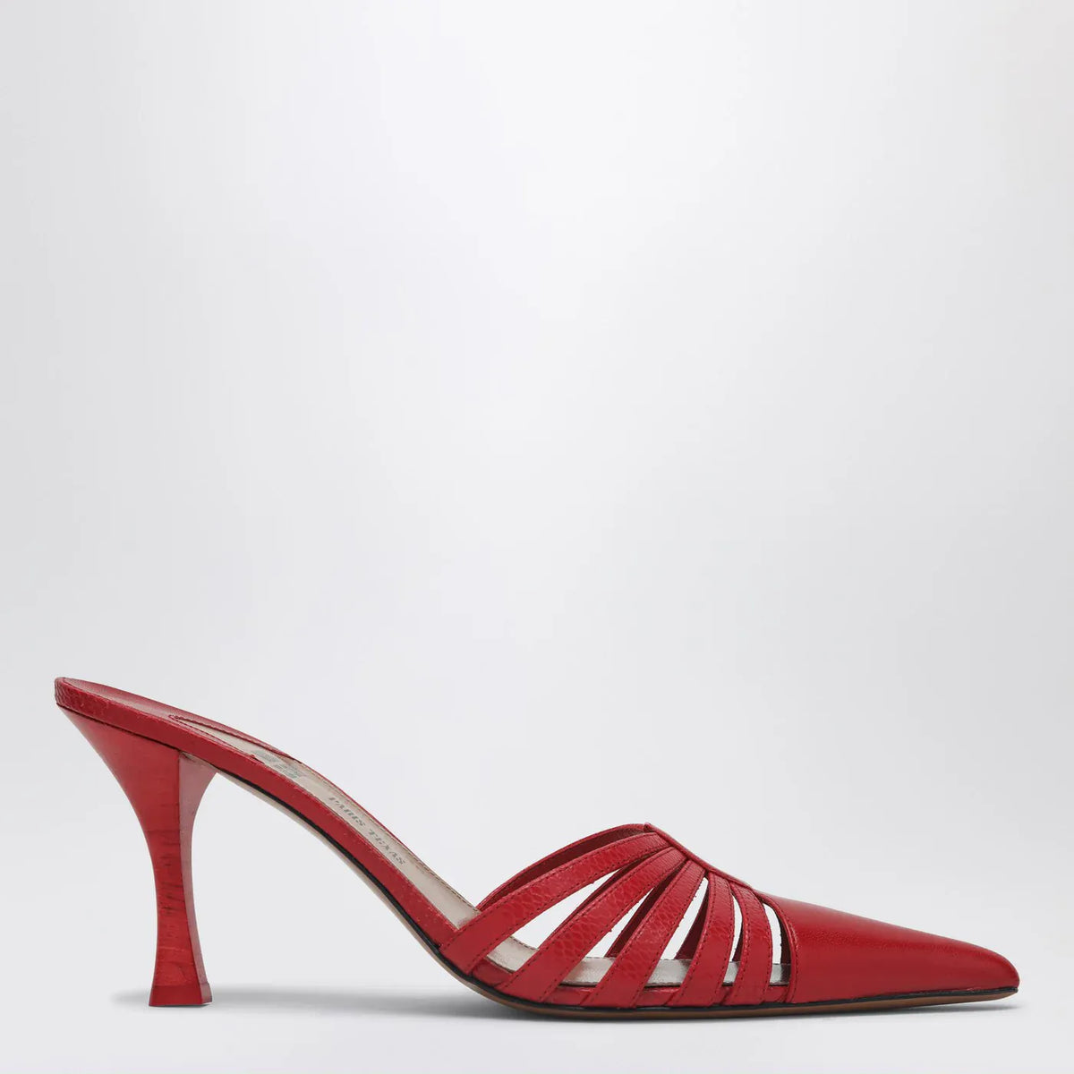 Paris Texas - Red leather mule Nadia